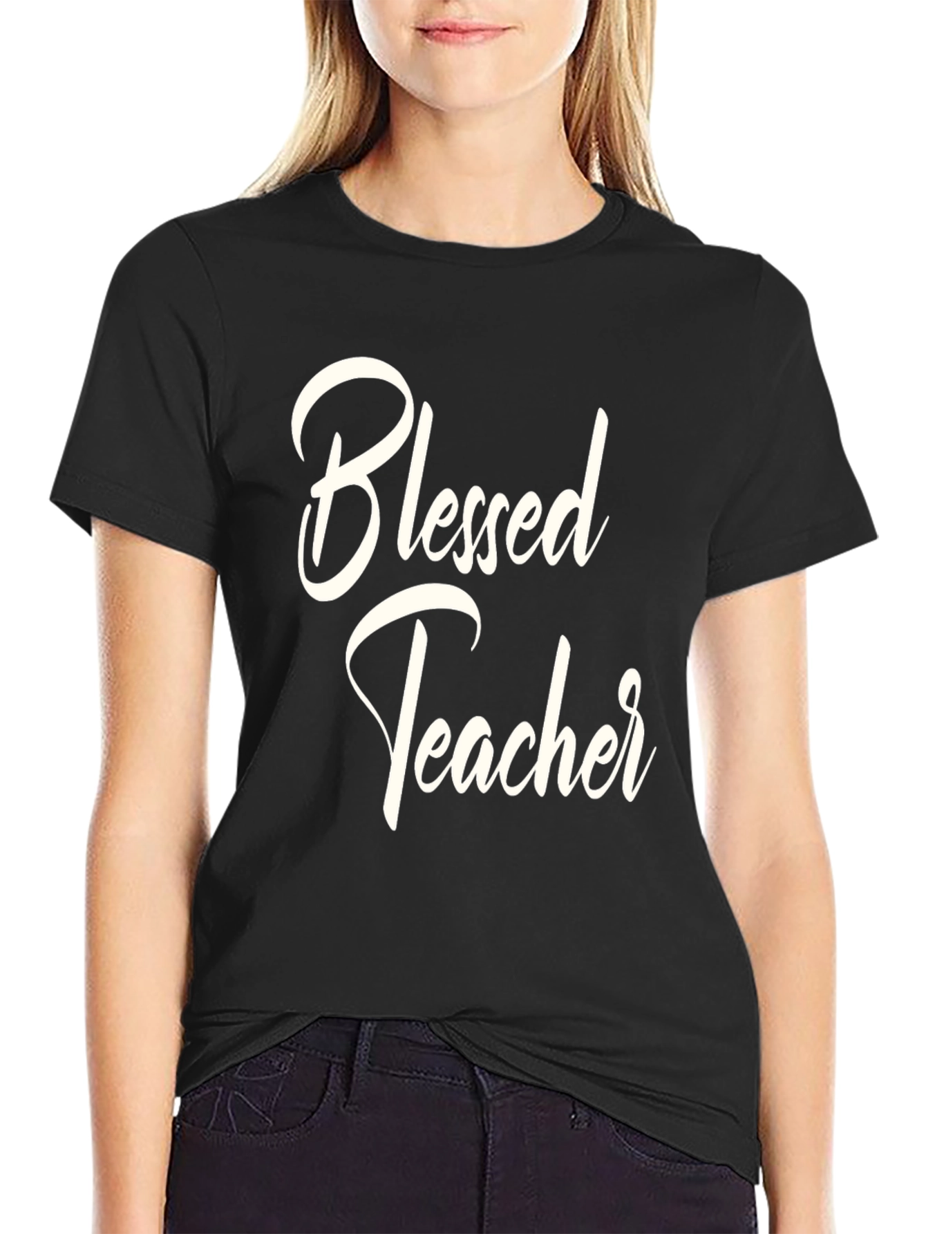 Blessed Teacher Black T-Shirt