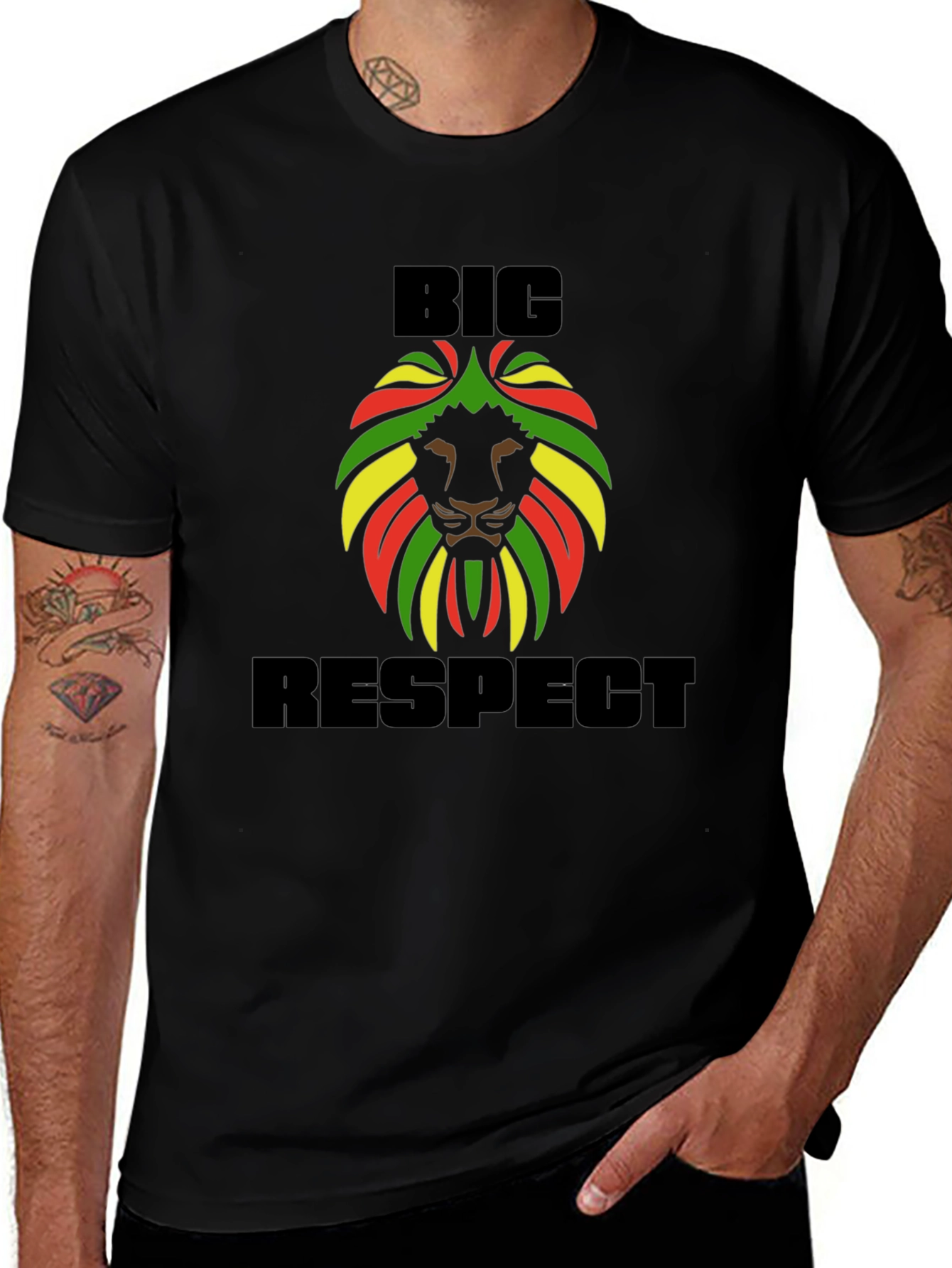 Big Respect Lion Rasta T-Shirt