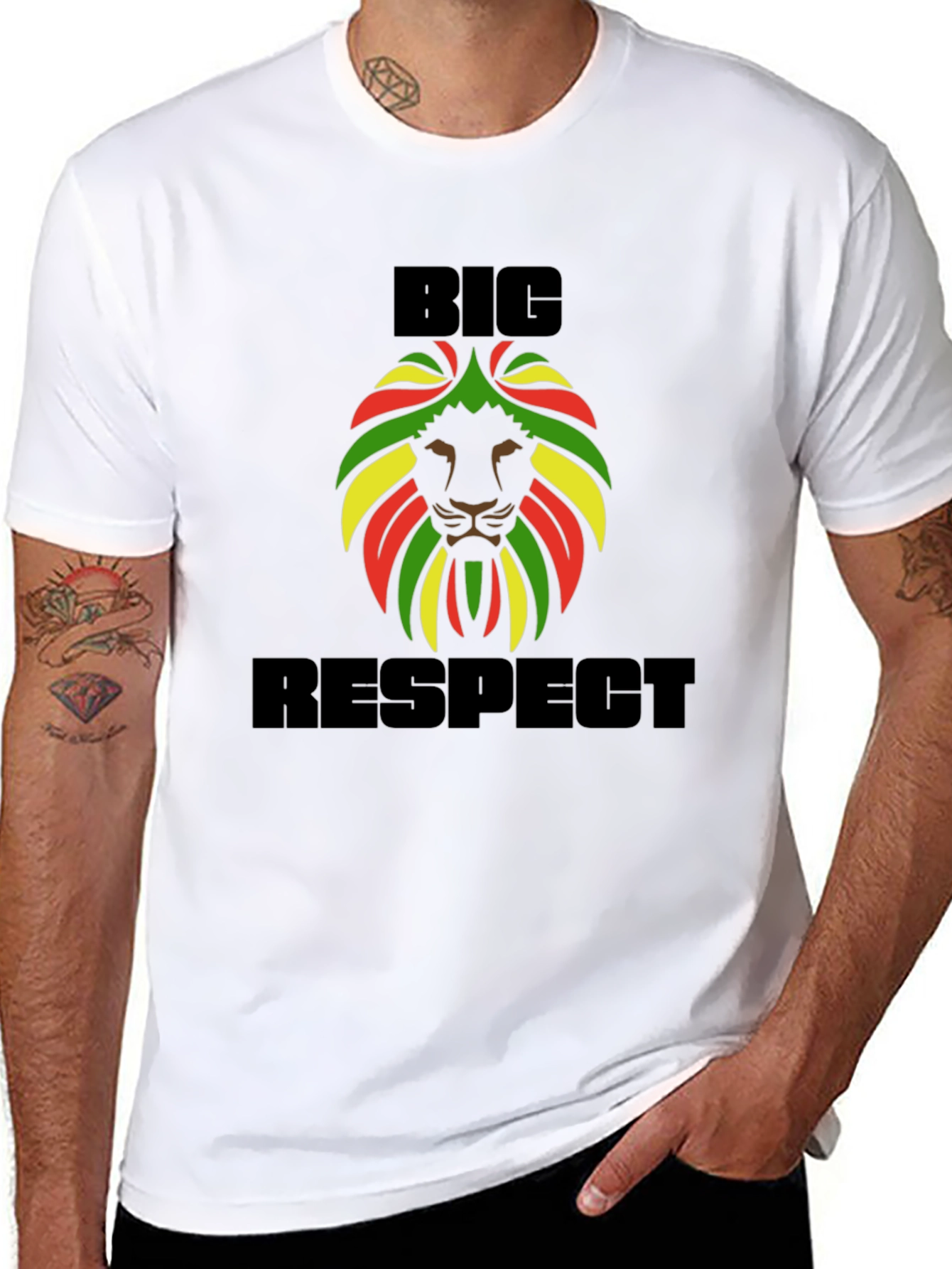 Big Respect Lion Rasta T-Shirt
