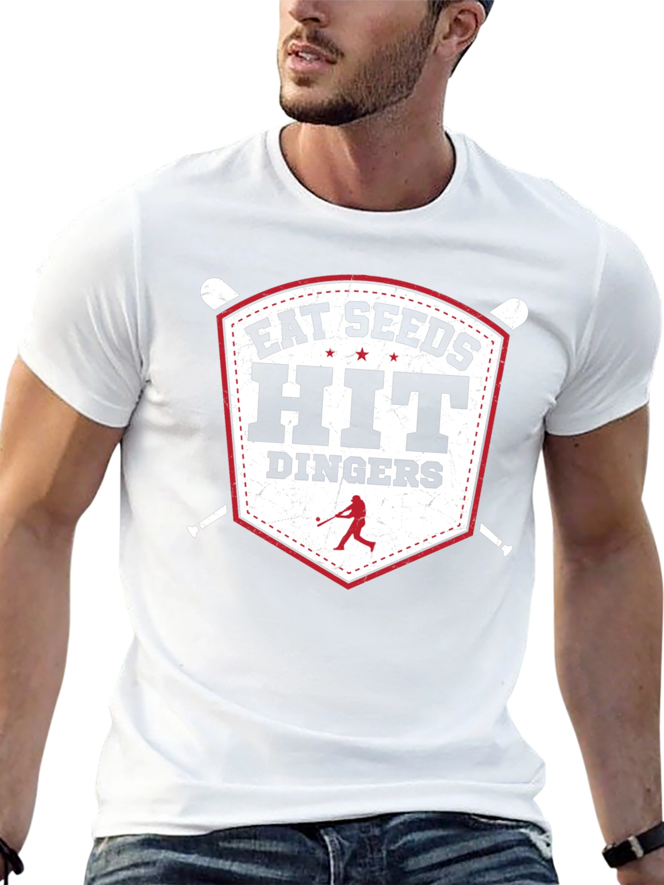 Eat Seeds Hit Dingers Graphic T-Shirt