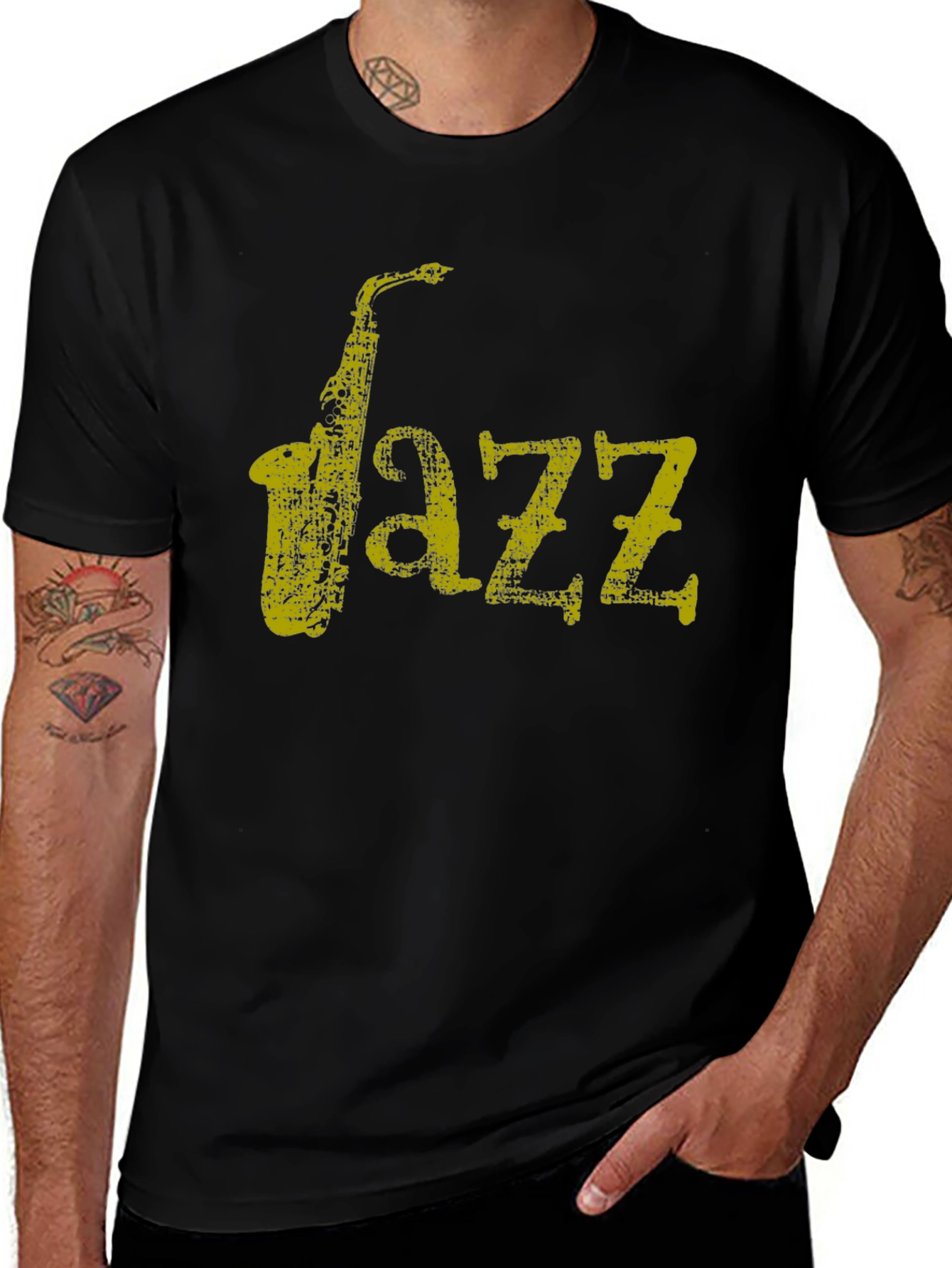 Cool Jazz Saxophone Graphic T-Shirt