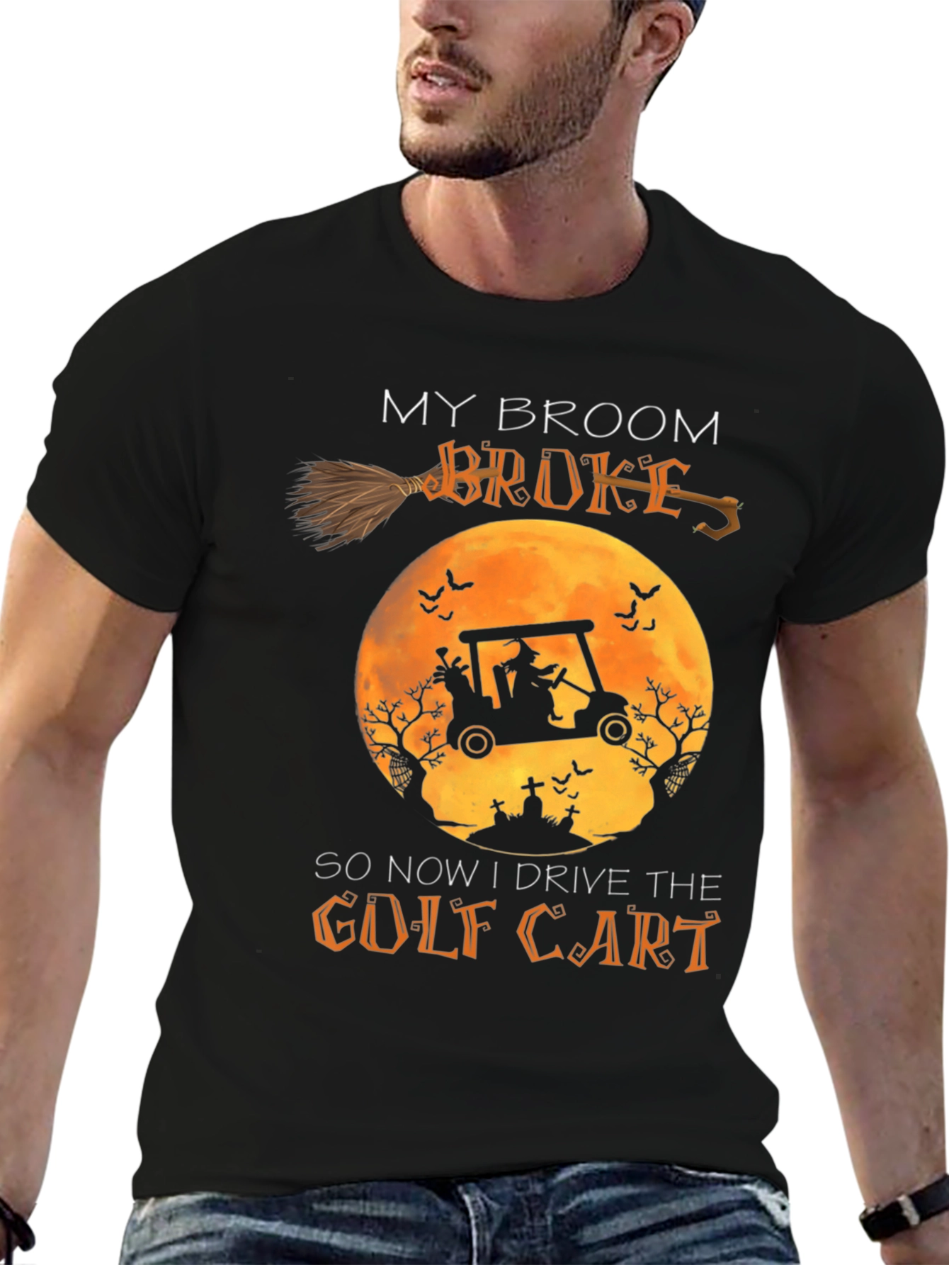 Halloween Witch Golf Cart T-Shirt