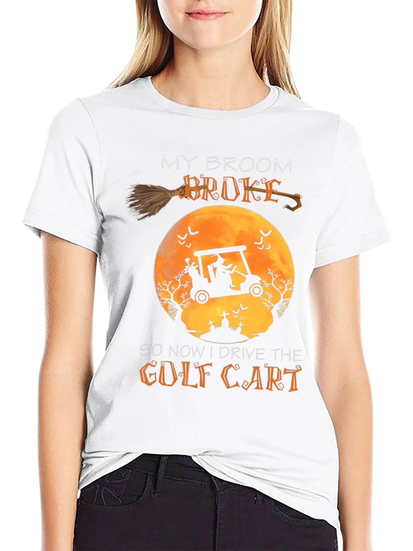 Halloween Witch Golf Cart T-Shirt