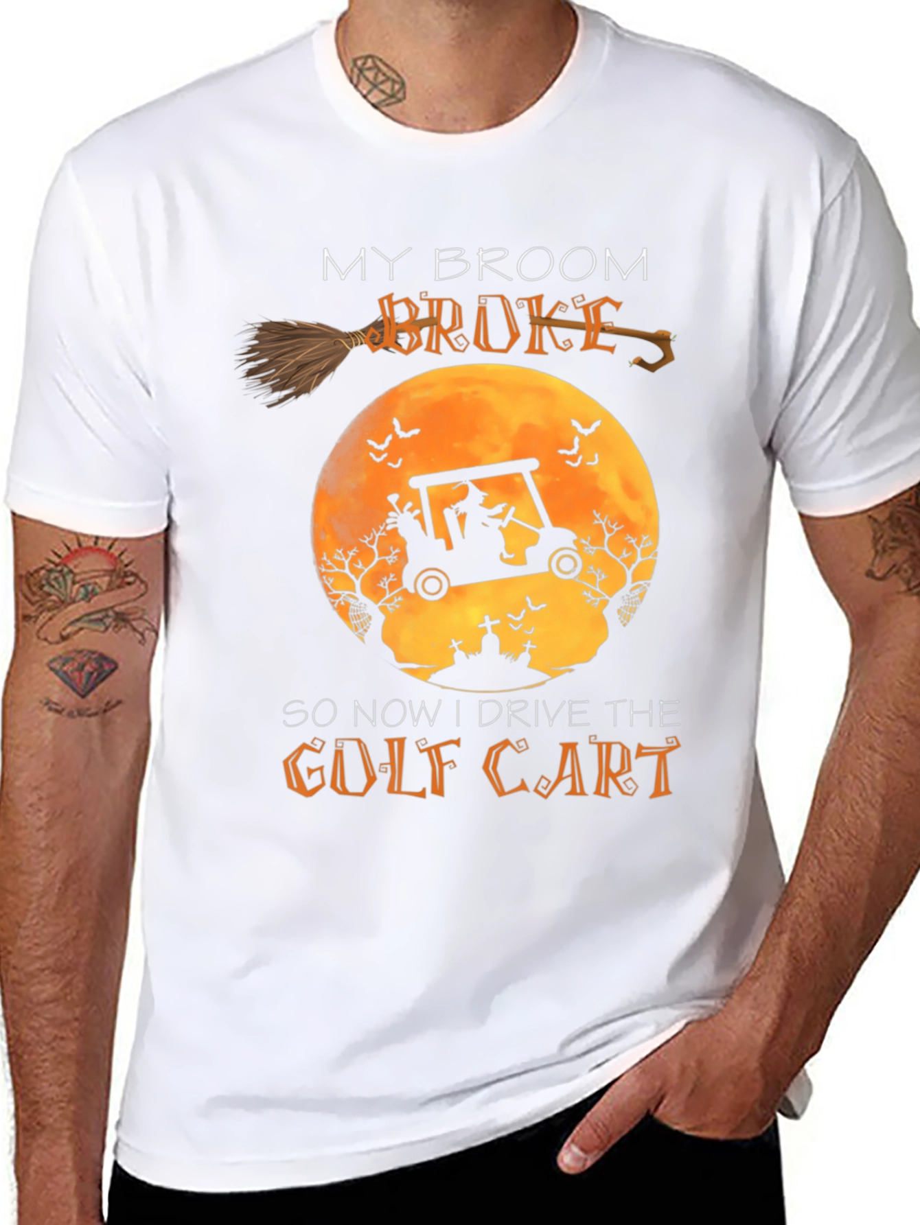 Halloween Witch Golf Cart T-Shirt