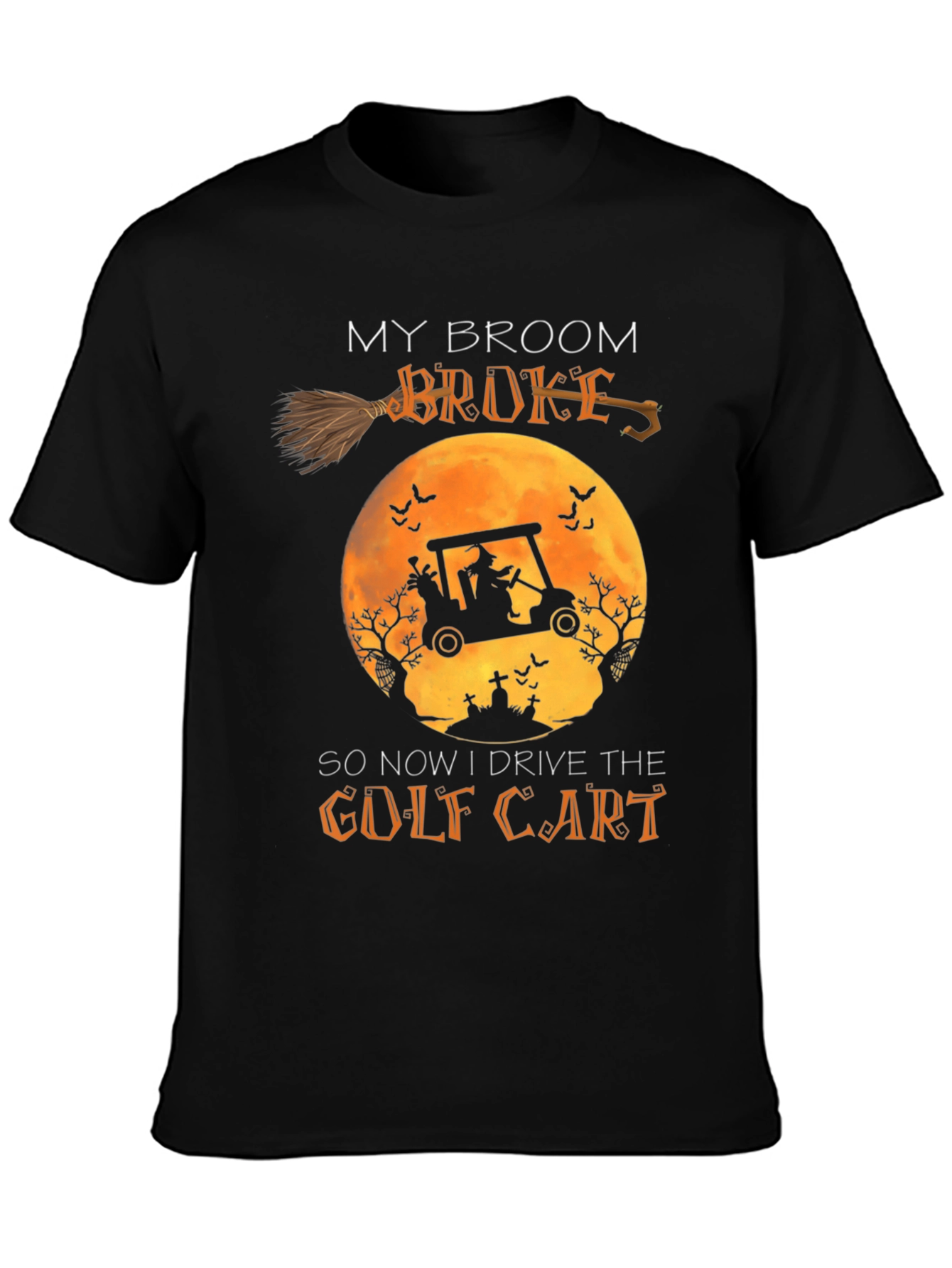 Halloween Witch Golf Cart T-Shirt
