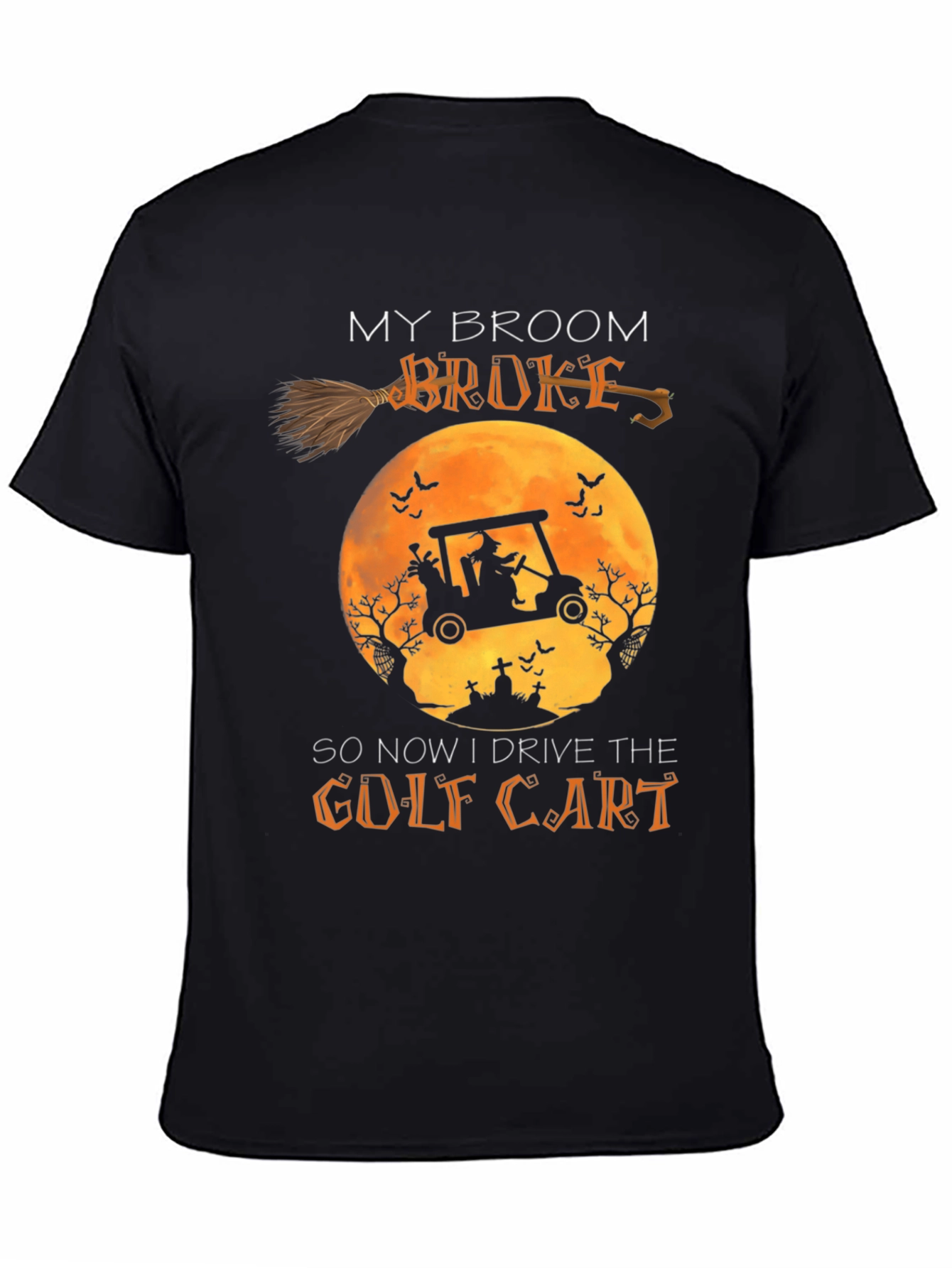 Halloween Witch Golf Cart T-Shirt