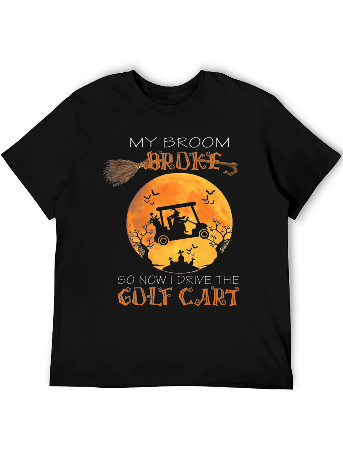 Halloween Witch Golf Cart T-Shirt