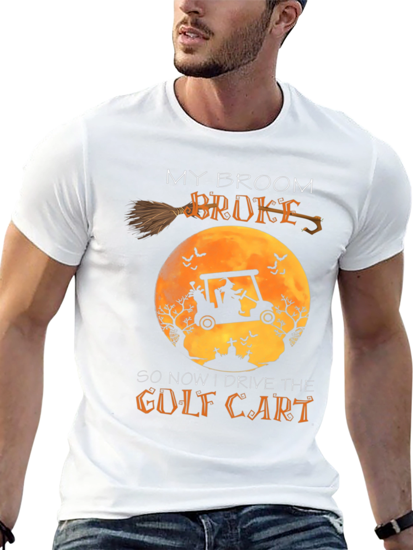 Halloween Witch Golf Cart T-Shirt