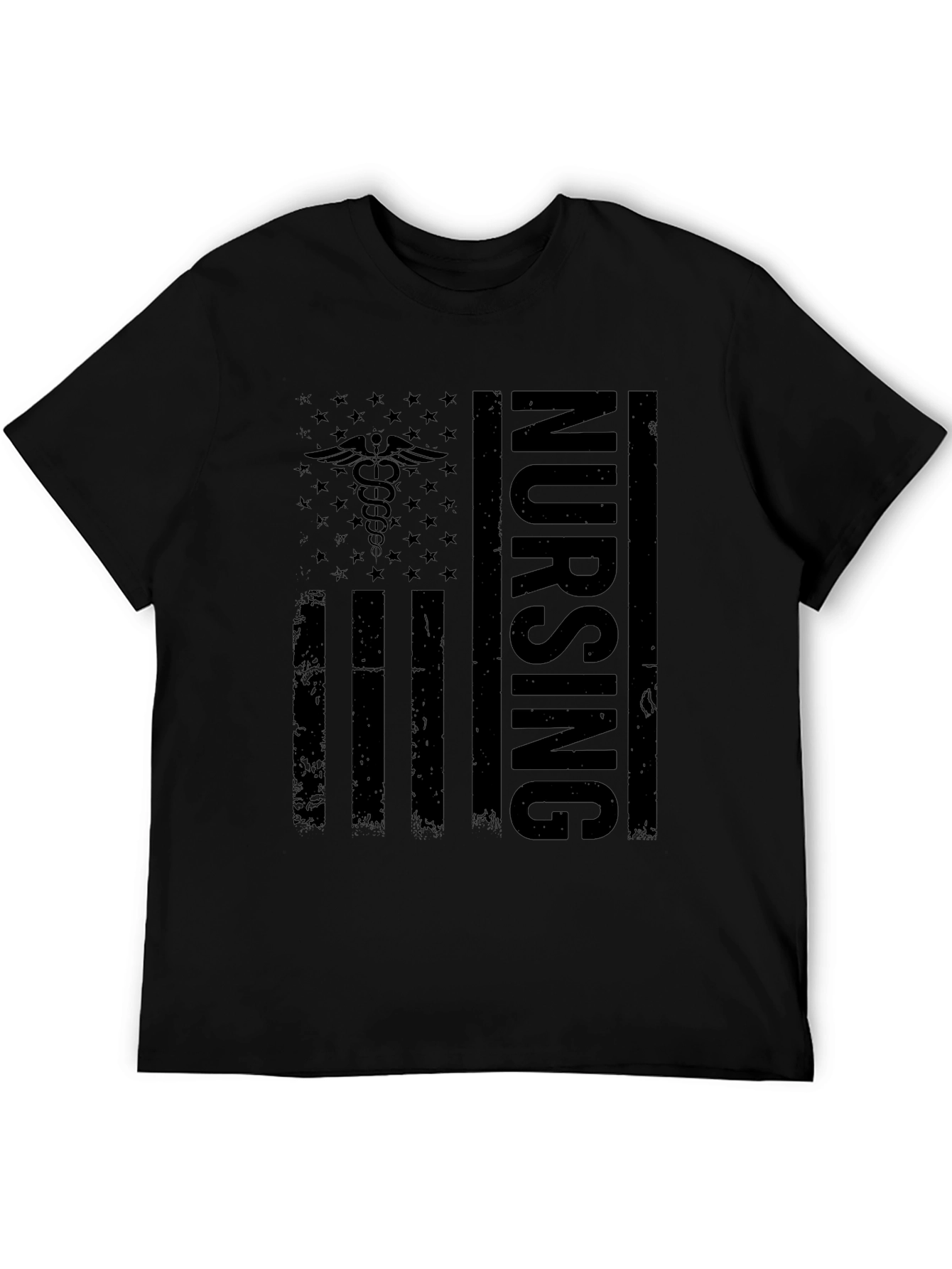 Nursing American Flag Graphic Tee