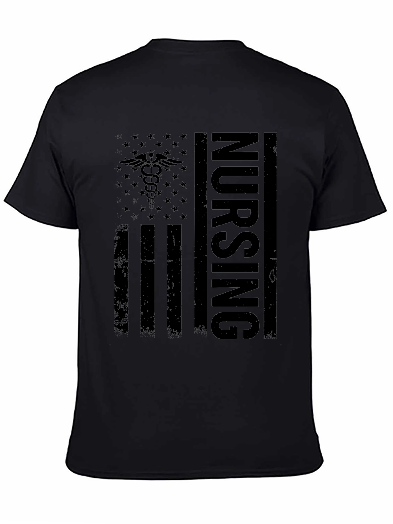 Nursing American Flag Graphic Tee