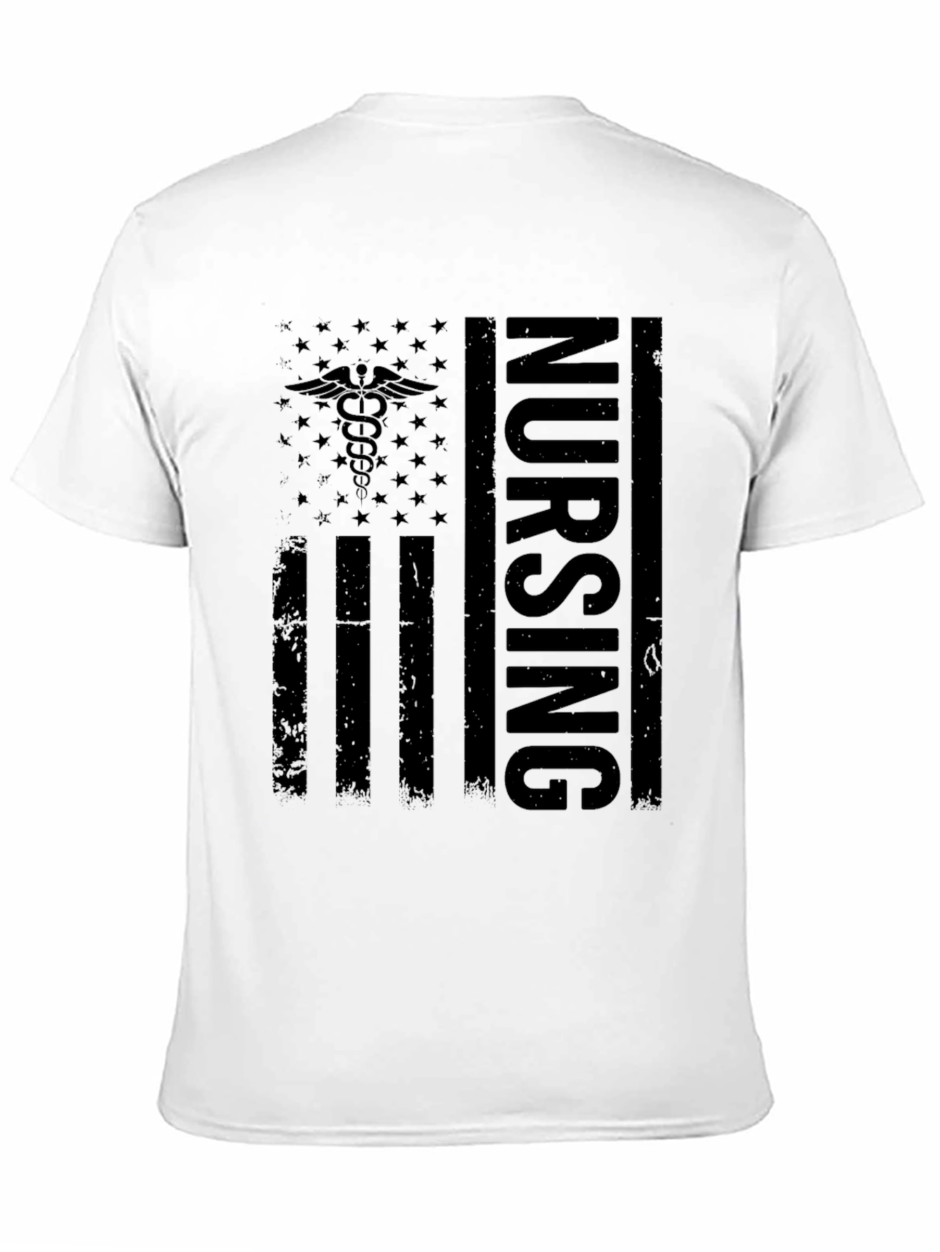 Nursing American Flag Graphic Tee