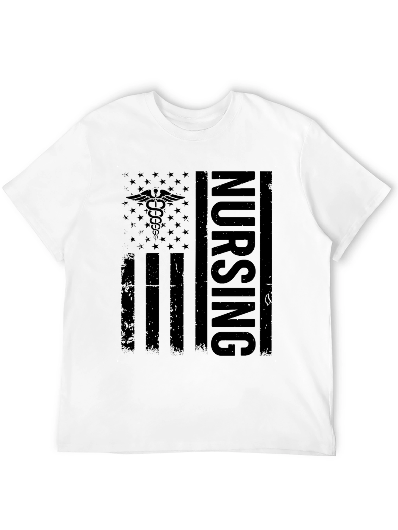 Nursing American Flag Graphic Tee