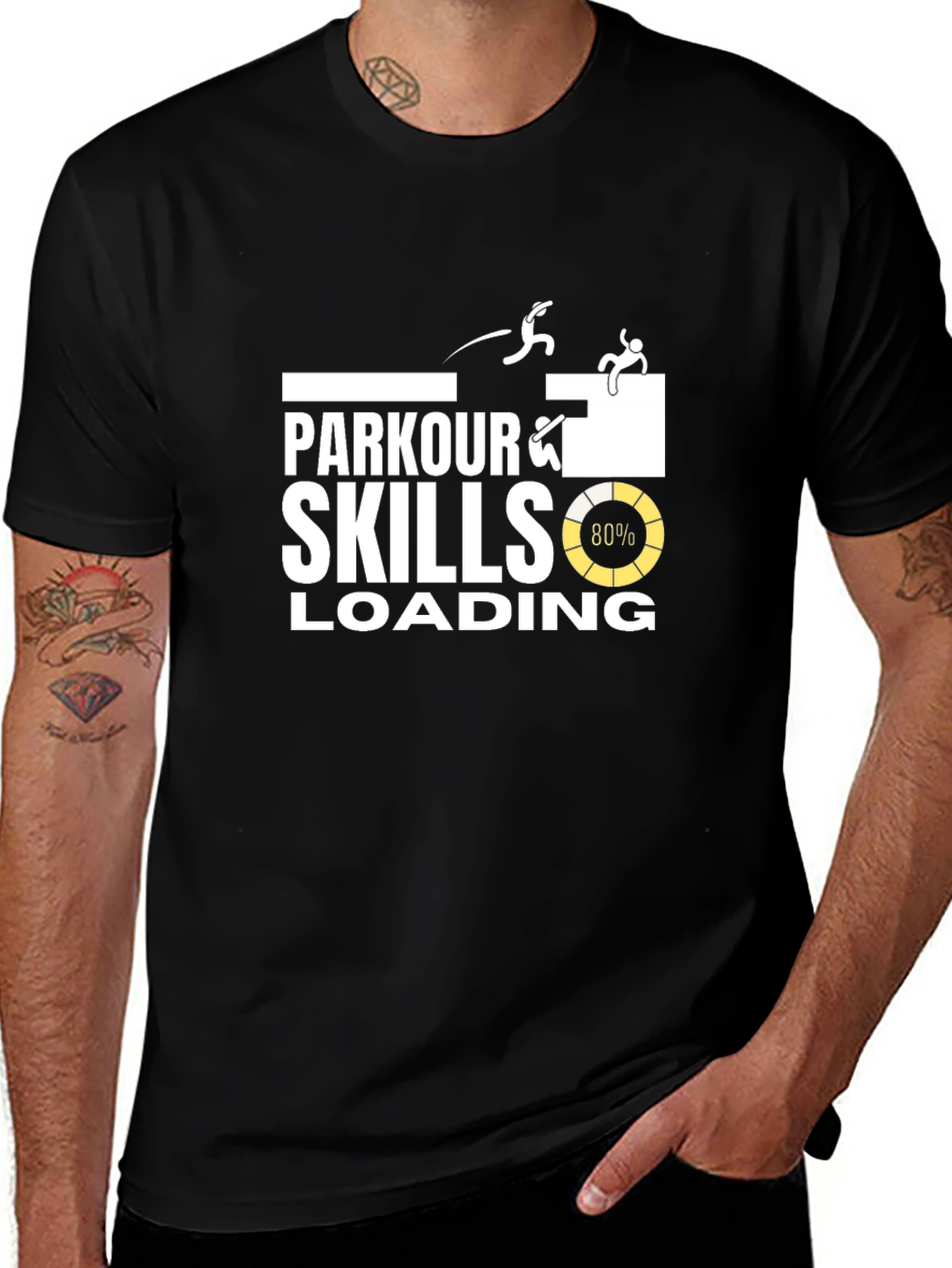 Parkour Skills Loading T-Shirt - Black