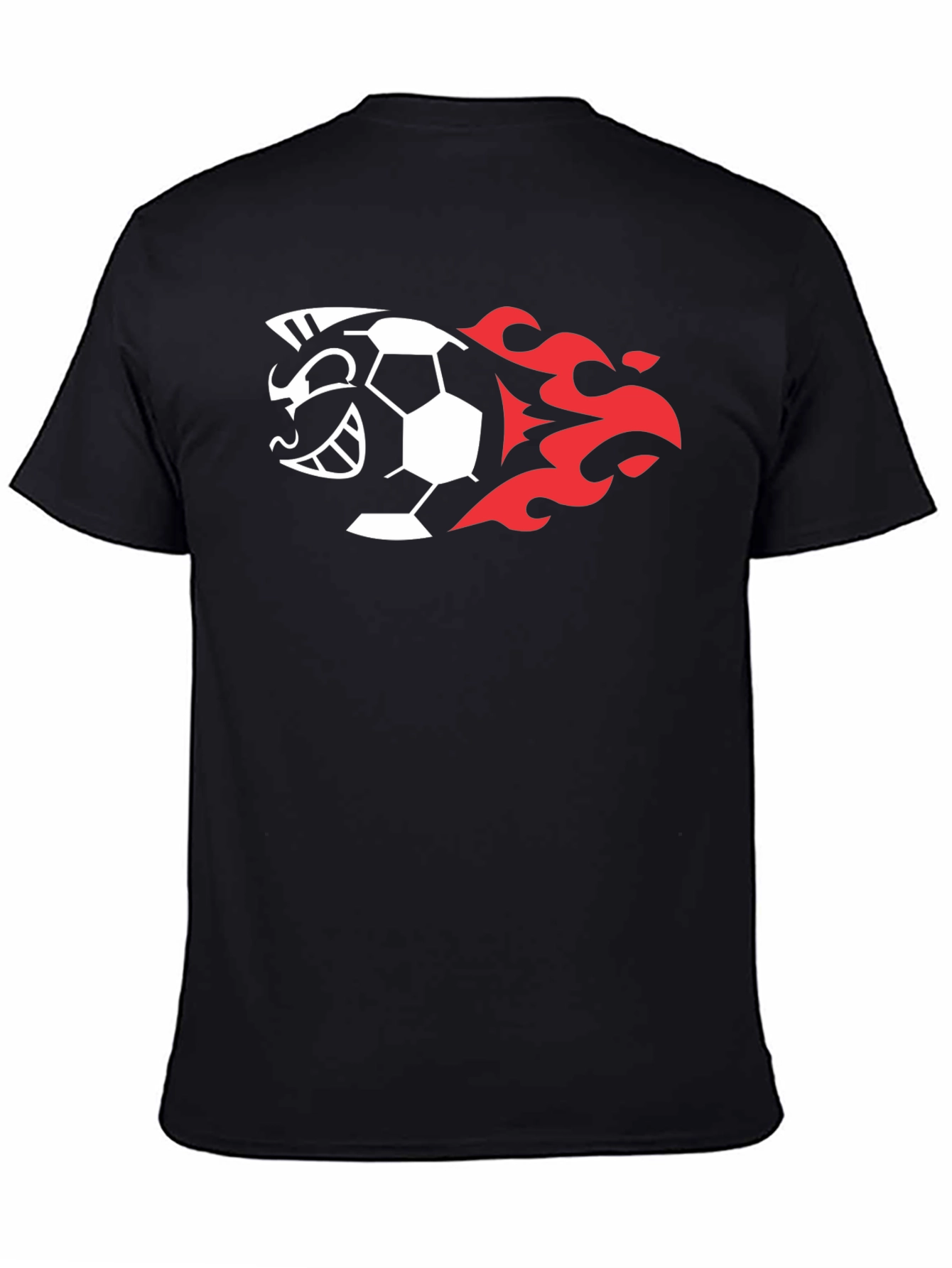 Fiery Soccer Ball Graphic T-Shirt