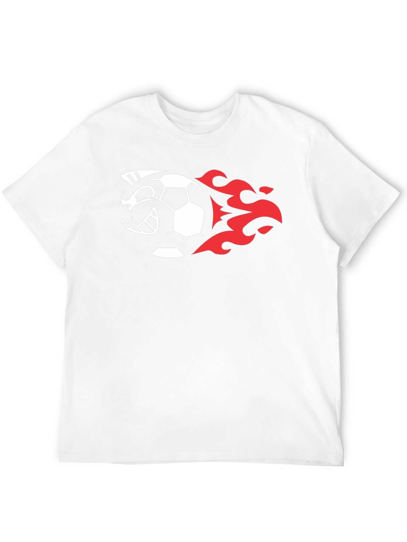 Fiery Soccer Ball Graphic T-Shirt