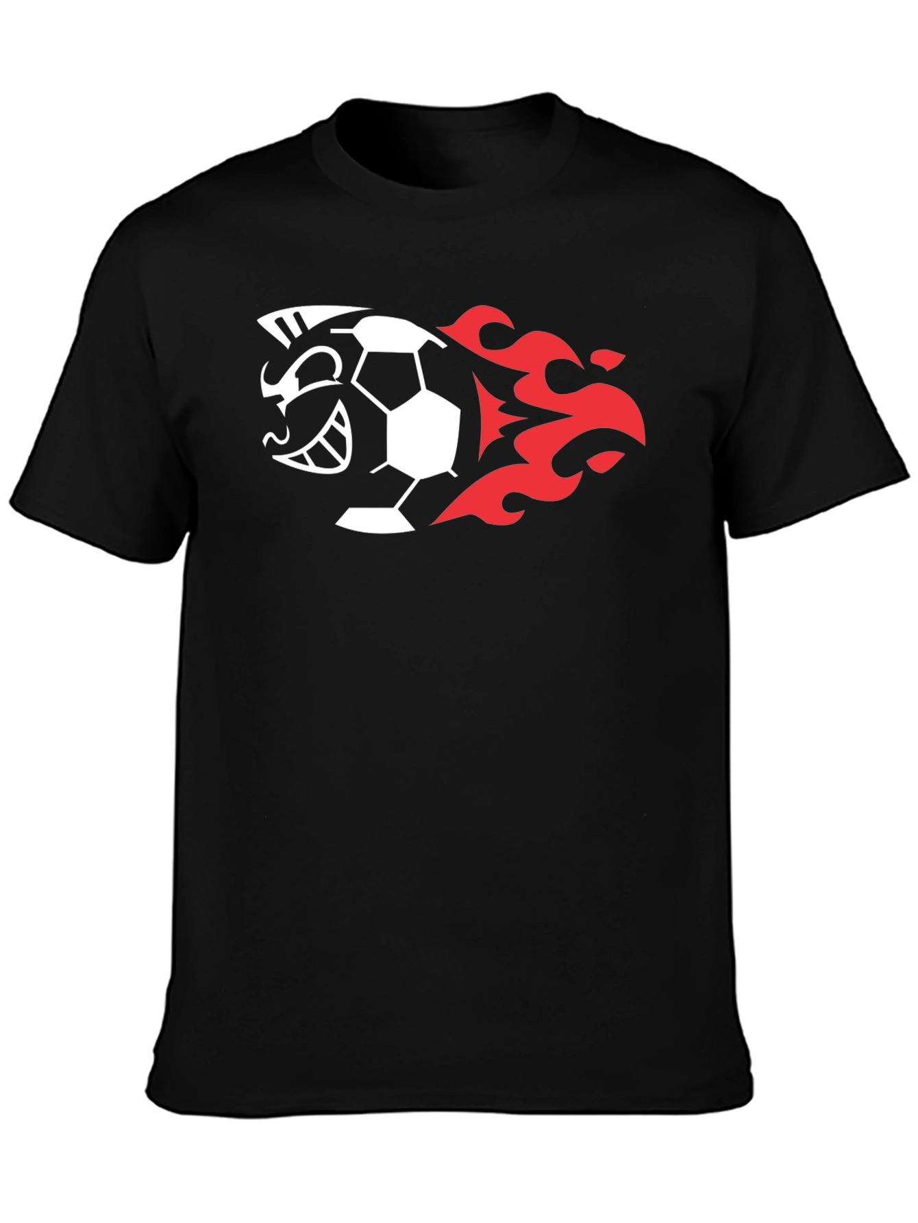 Fiery Soccer Ball Graphic T-Shirt