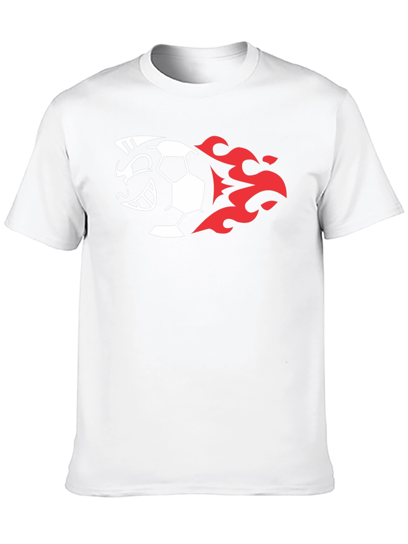 Fiery Soccer Ball Graphic T-Shirt