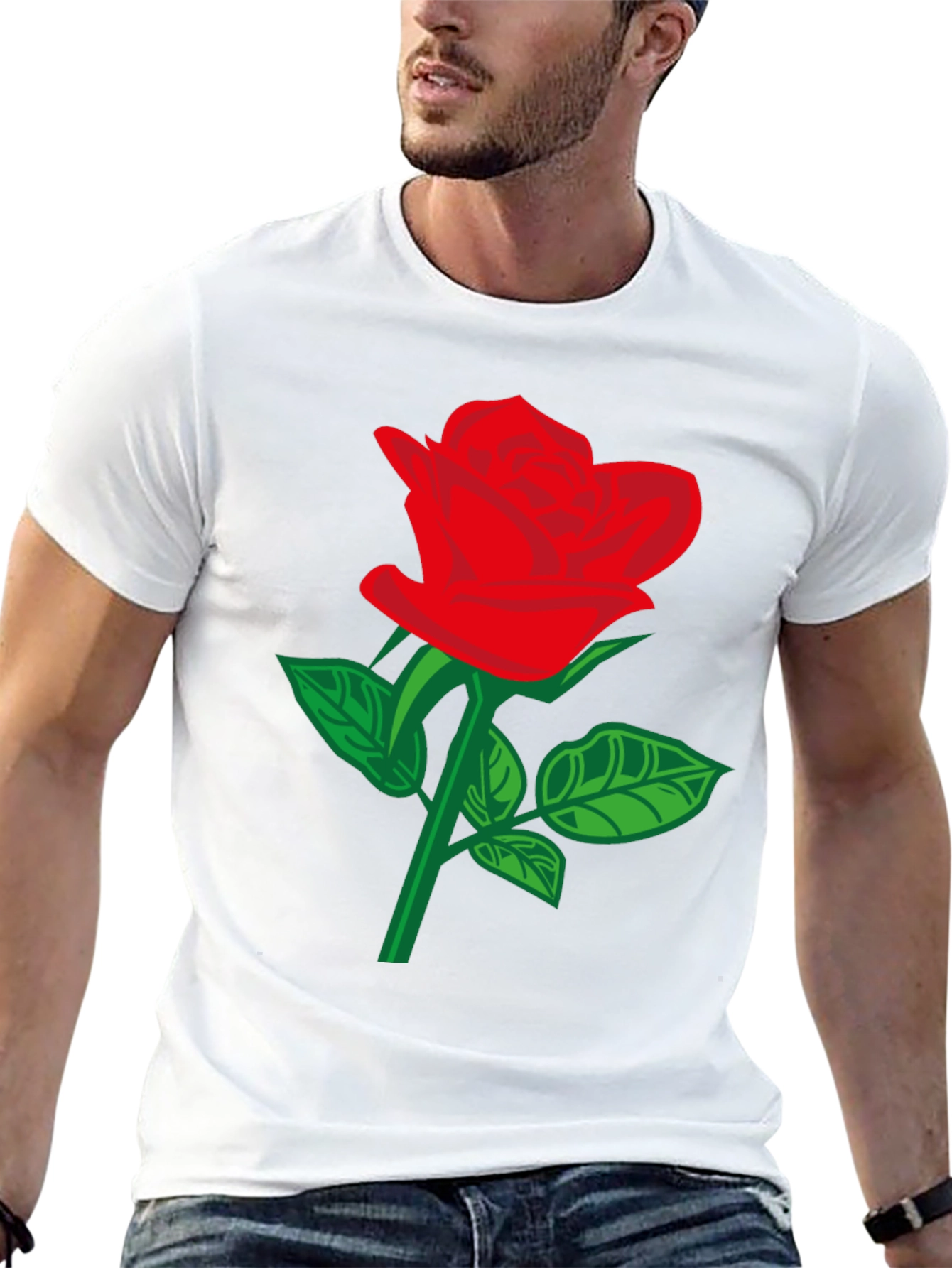 Black Rose T-Shirt - Stylish Floral Design