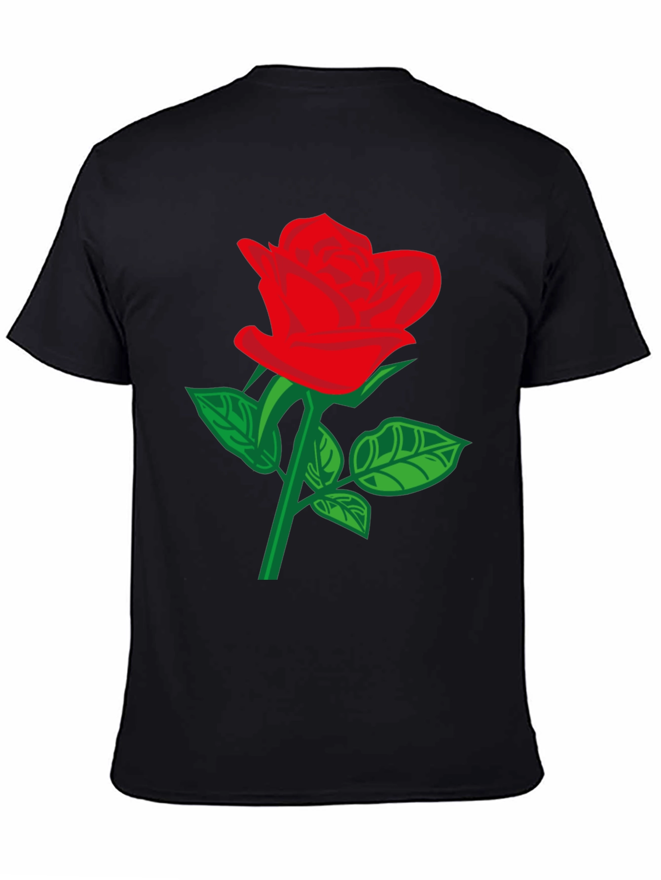 Black Rose T-Shirt - Stylish Floral Design