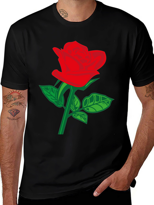 Black Rose T-Shirt - Stylish Floral Design