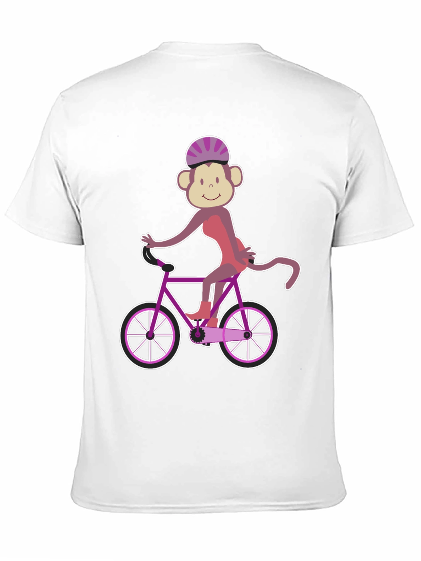 Monkey Riding Bike Graphic Tee - Fun Novelty Shirt