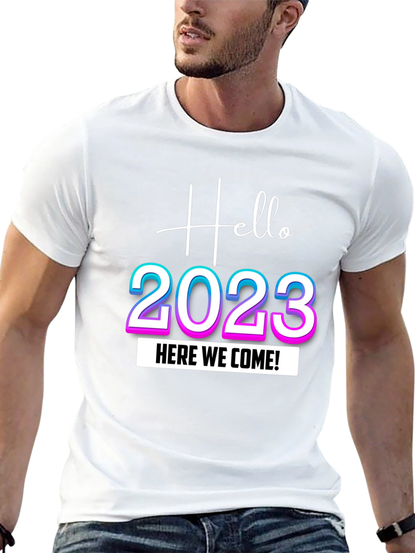 Hello 2023 Graphic Tee - New Year Celebration T-Shirt