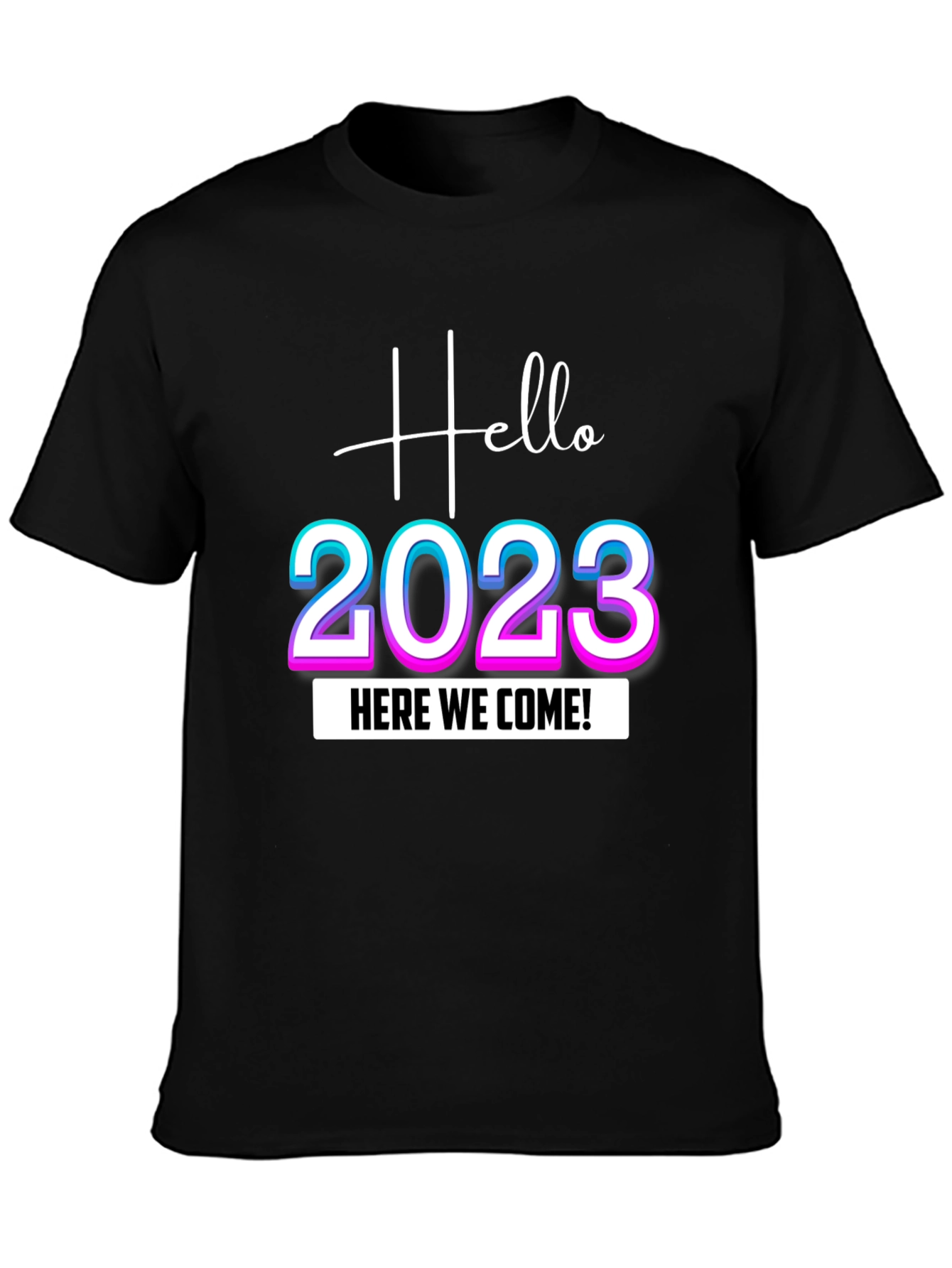 Hello 2023 Graphic Tee - New Year Celebration T-Shirt