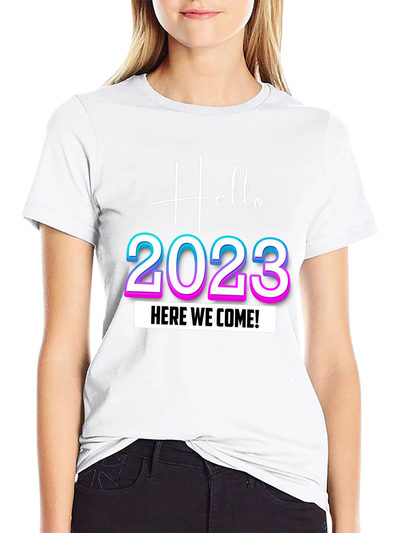 Hello 2023 Graphic Tee - New Year Celebration T-Shirt