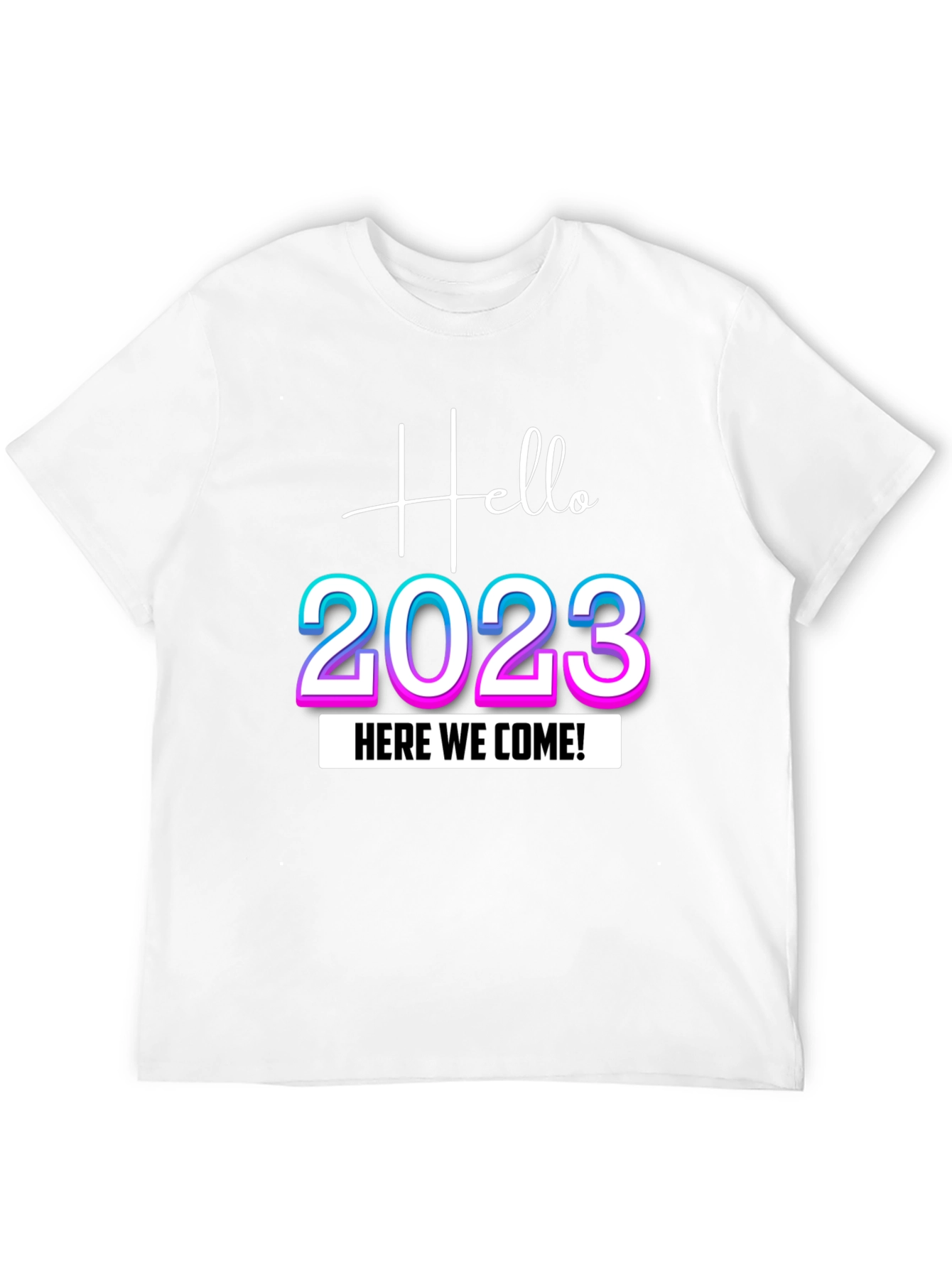 Hello 2023 Graphic Tee - New Year Celebration T-Shirt