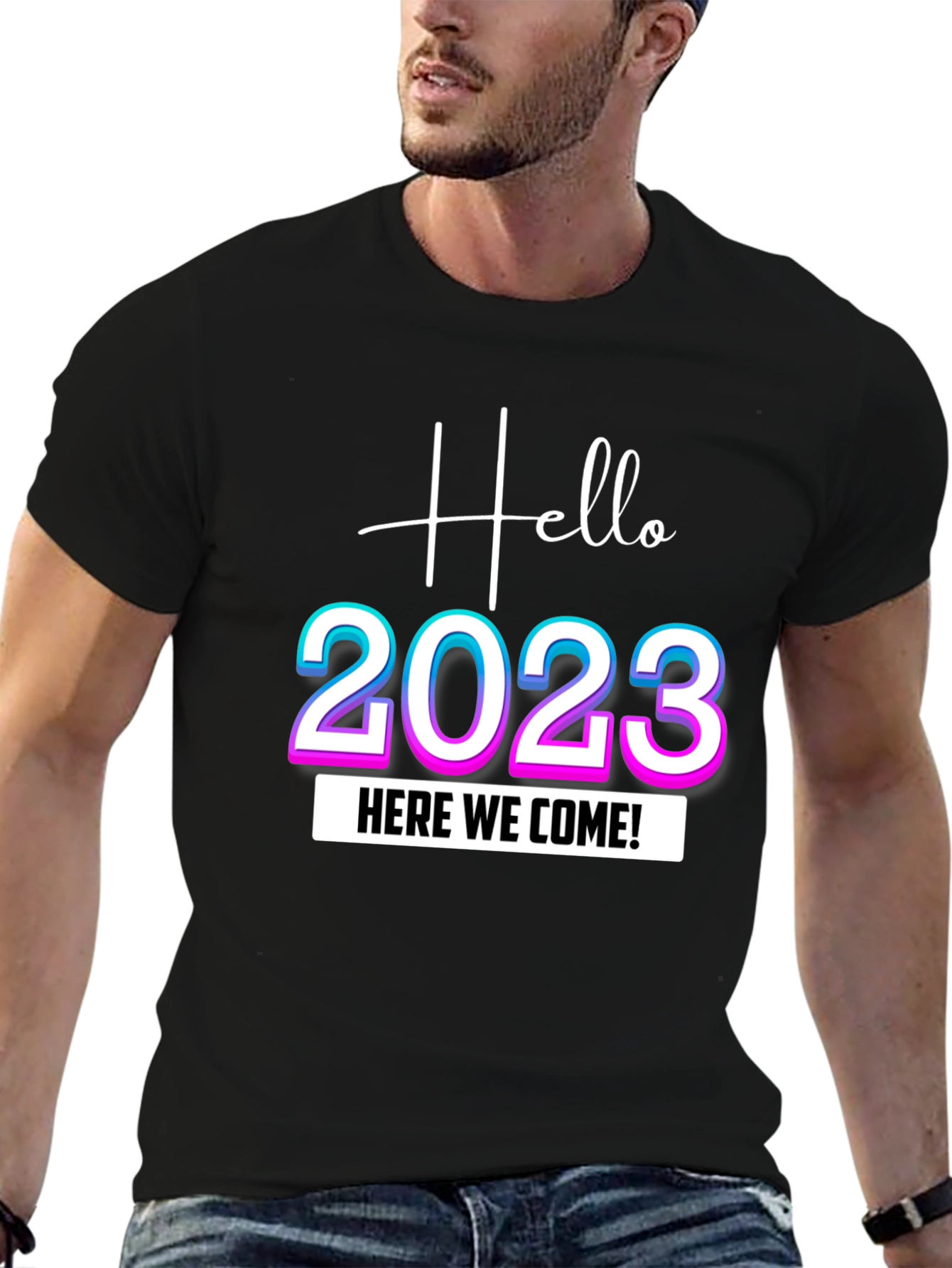Hello 2023 Graphic Tee - New Year Celebration T-Shirt