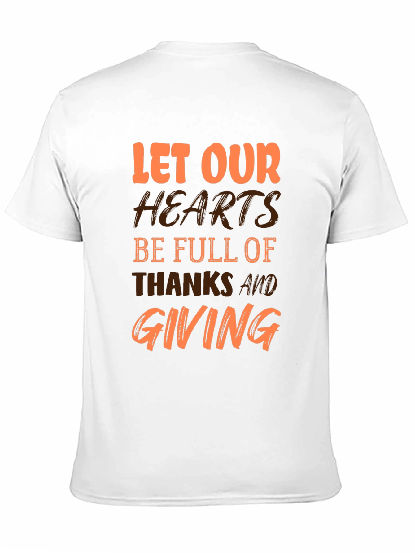 Thanksgiving Graphic T-Shirt - Let Our Hearts Be Full
