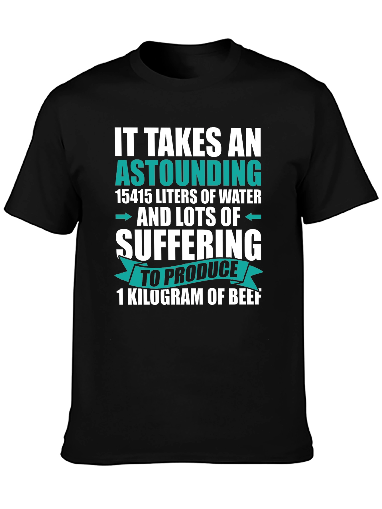 Astounding Beef Fact T-Shirt - Black Cotton Tee