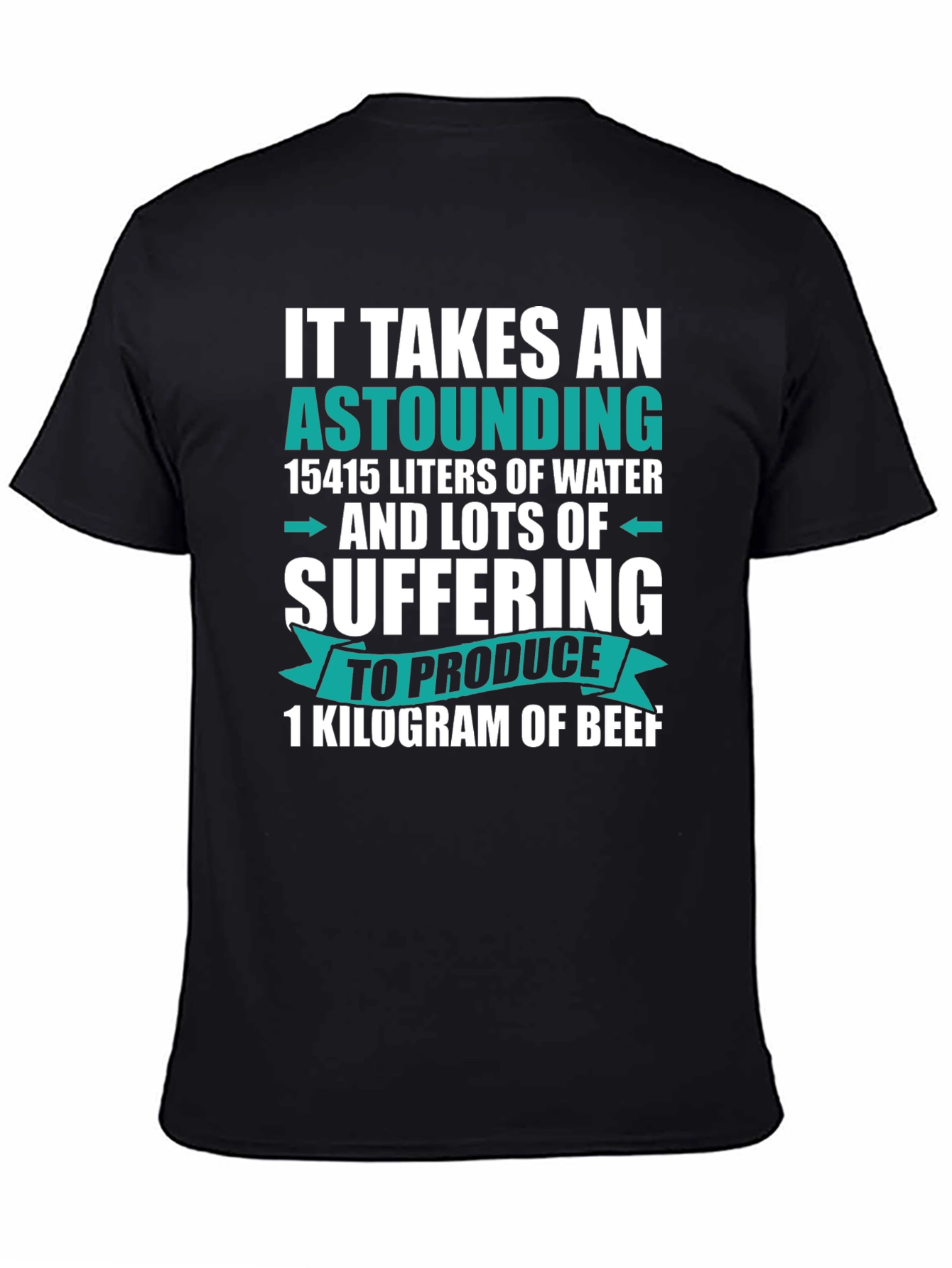 Astounding Beef Fact T-Shirt - Black Cotton Tee