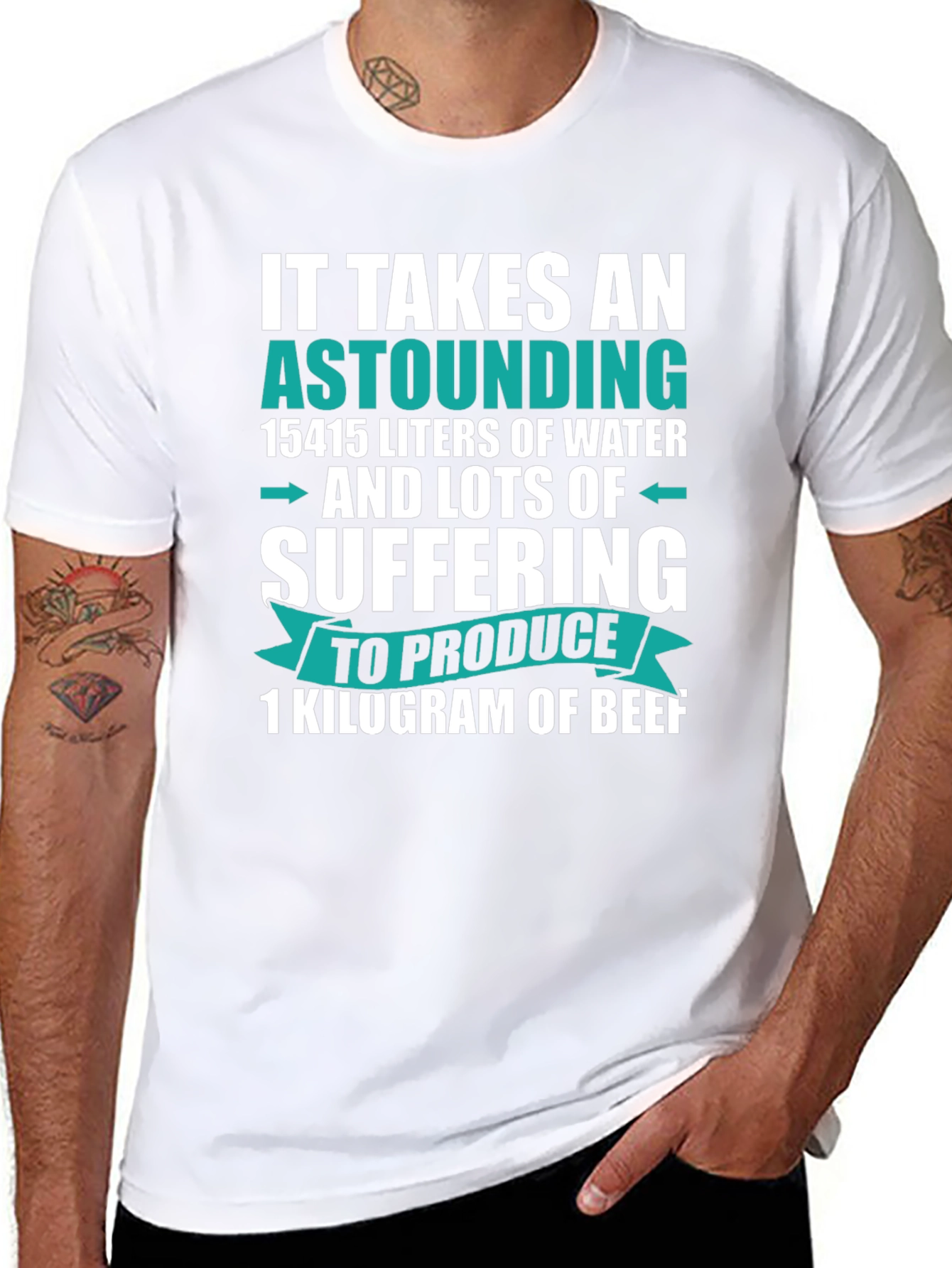 Astounding Beef Fact T-Shirt - Black Cotton Tee