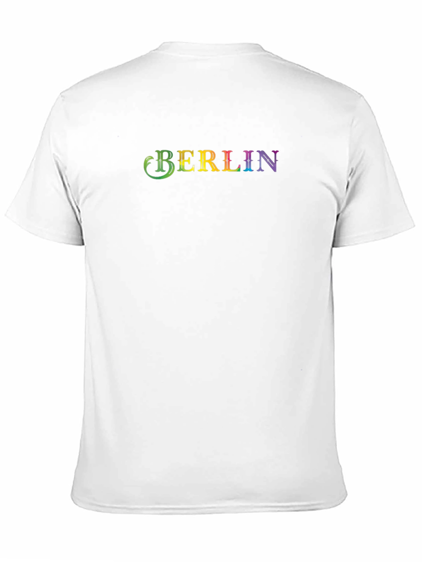 Berlin Rainbow Lettering Black T-Shirt