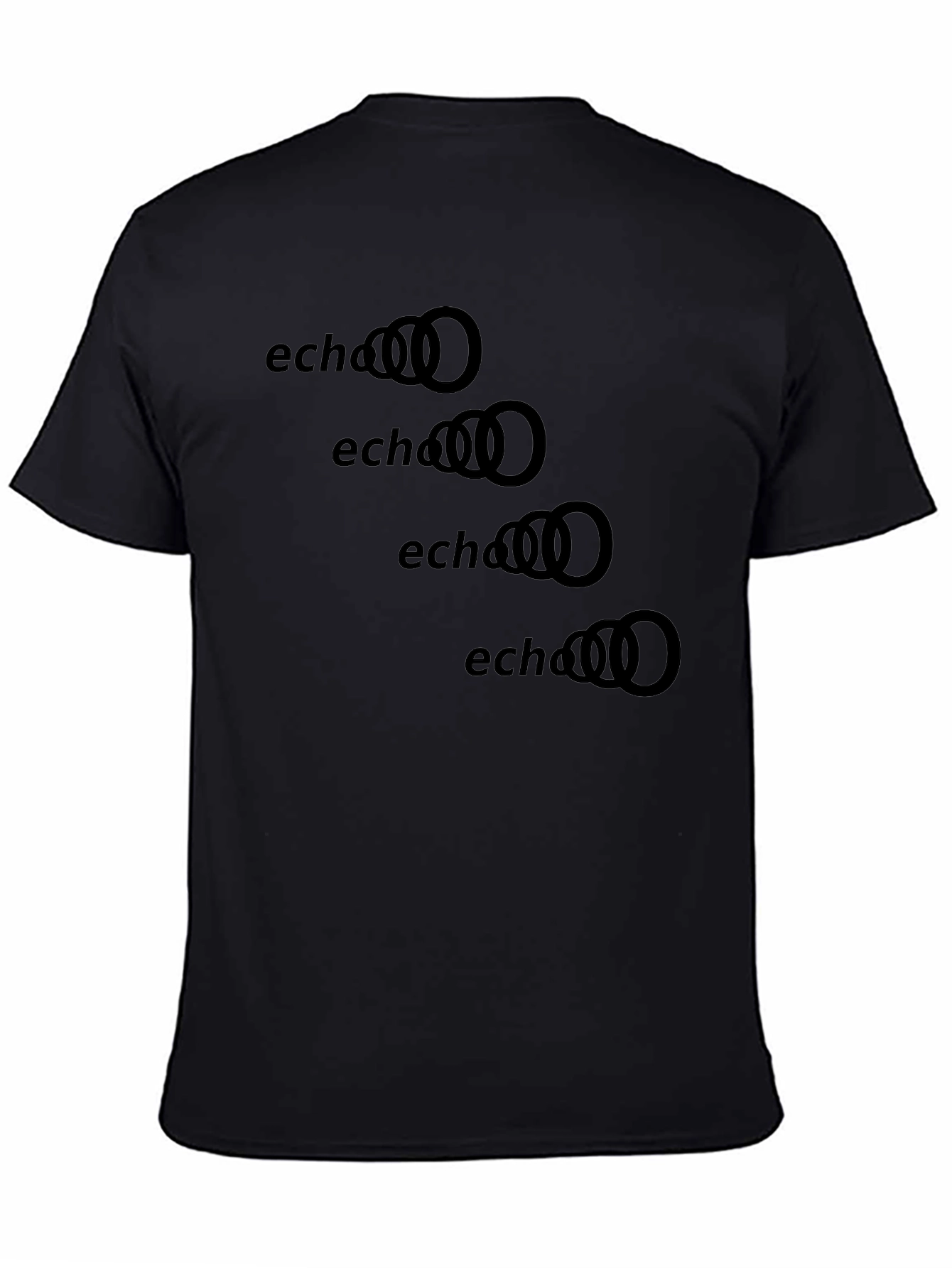 Echo Rings Graphic Tee - Black Cotton T-Shirt