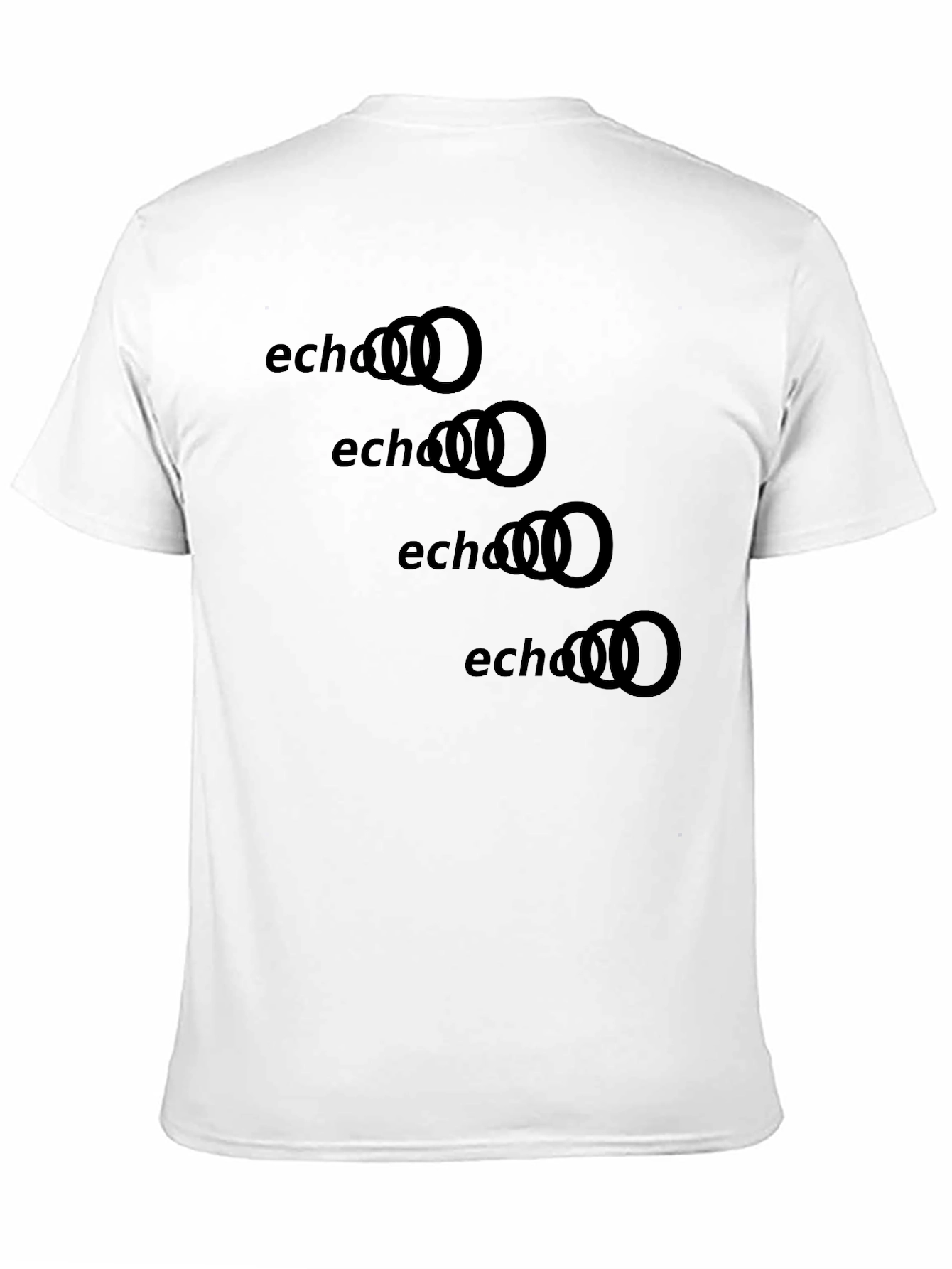 Echo Rings Graphic Tee - Black Cotton T-Shirt