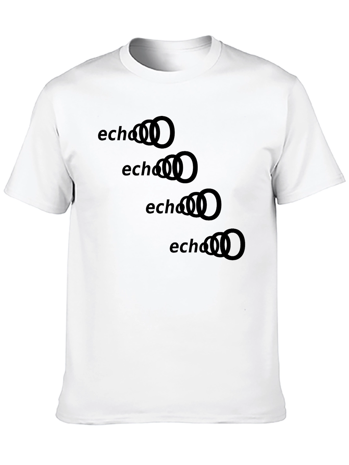 Echo Rings Graphic Tee - Black Cotton T-Shirt