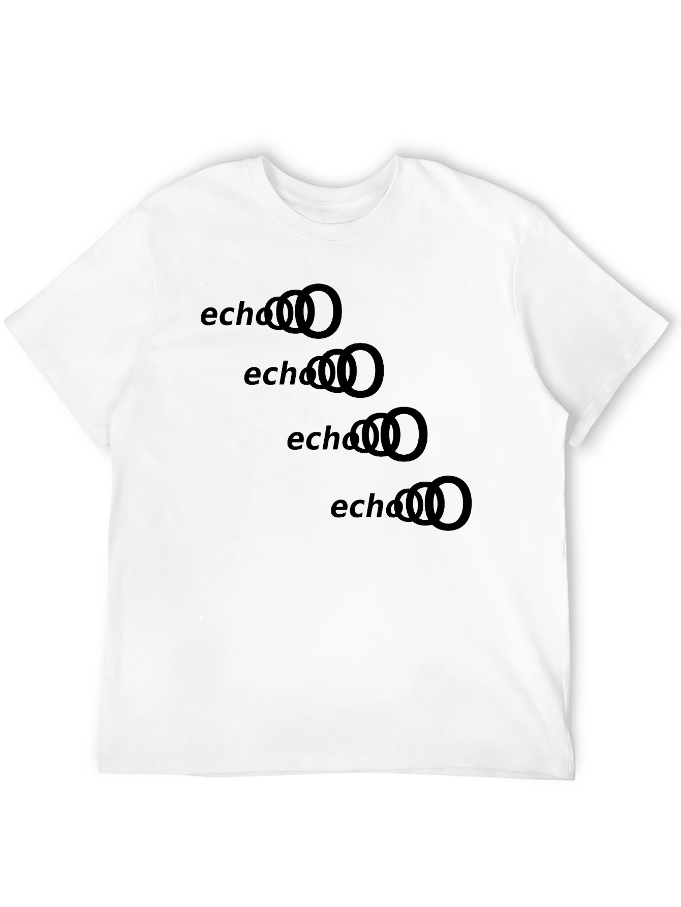 Echo Rings Graphic Tee - Black Cotton T-Shirt