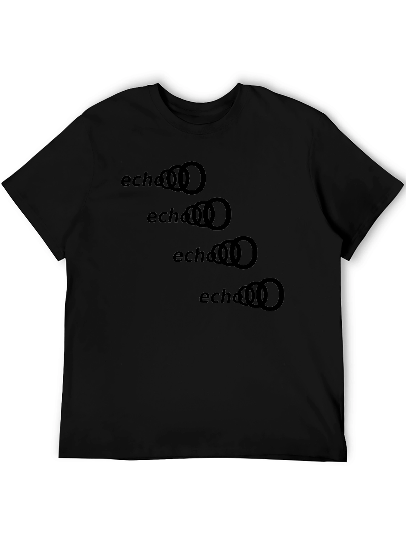 Echo Rings Graphic Tee - Black Cotton T-Shirt
