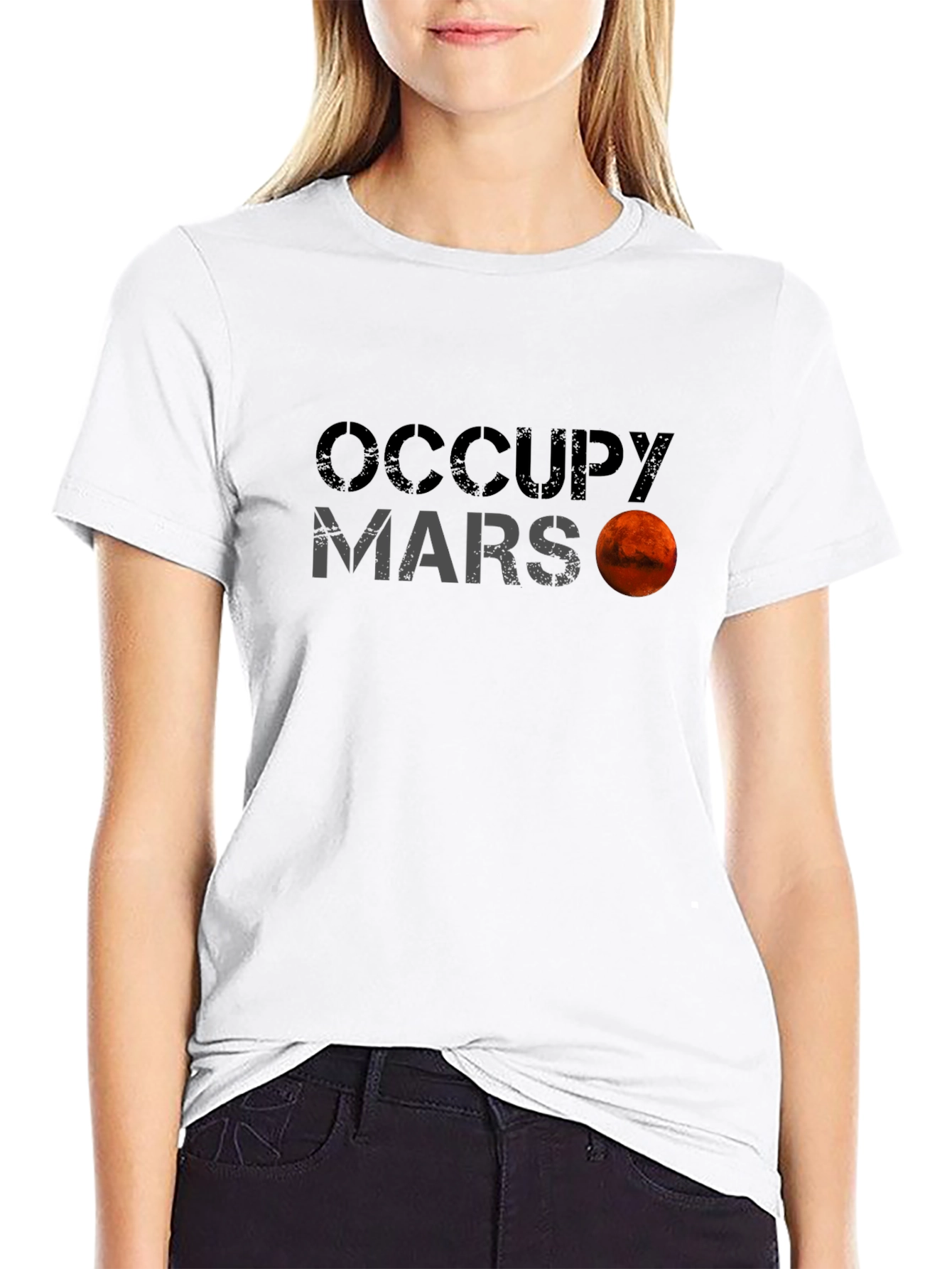 Occupy Mars Graphic Tee - Space Exploration Shirt