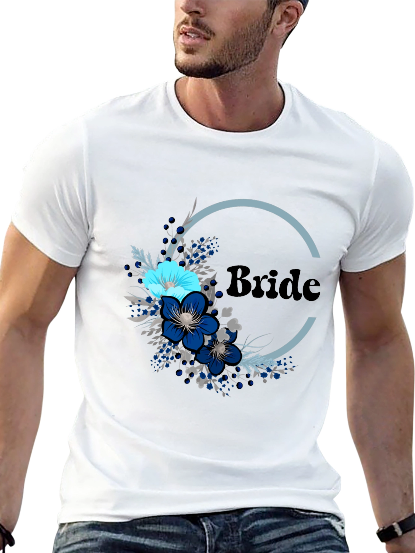 Bride Floral T-Shirt - Elegant Bridal Party Tee