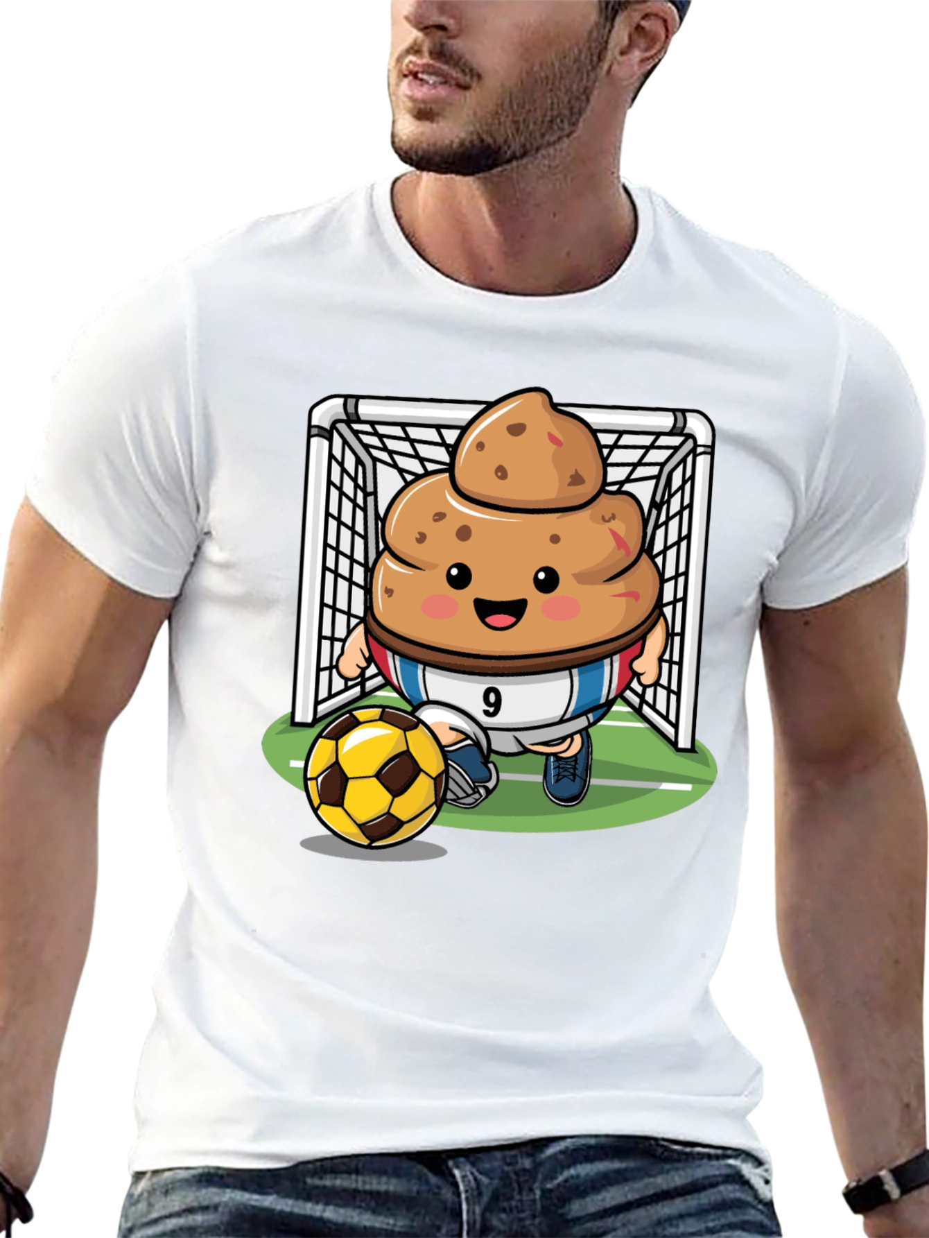 Poop Emoji Soccer T-Shirt