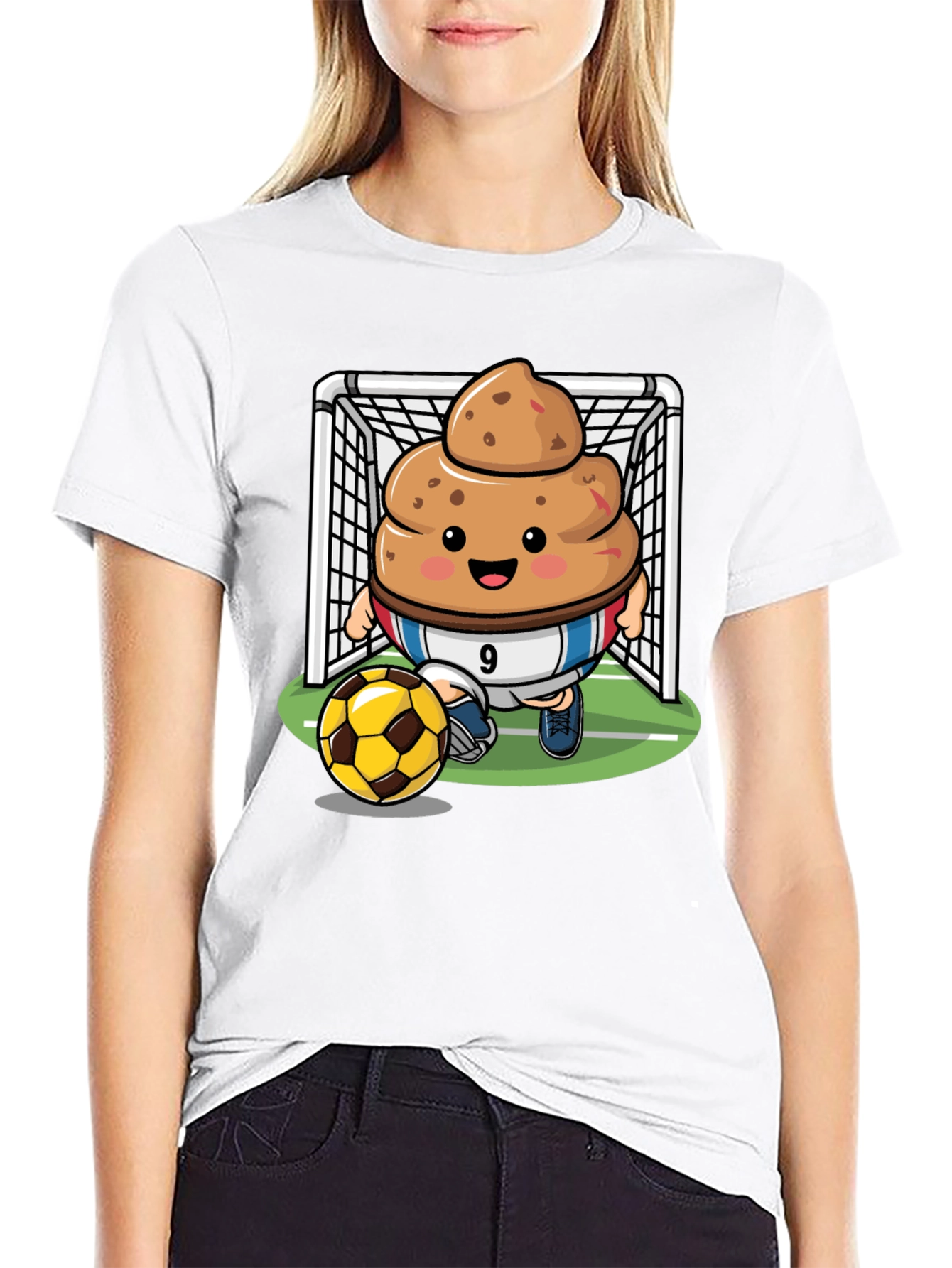 Poop Emoji Soccer T-Shirt