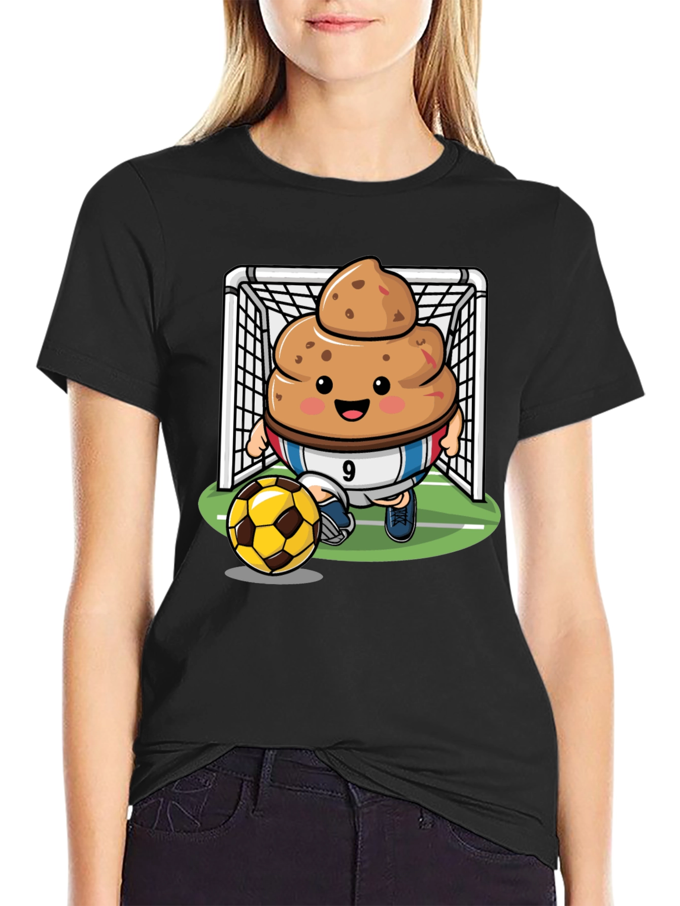 Poop Emoji Soccer T-Shirt