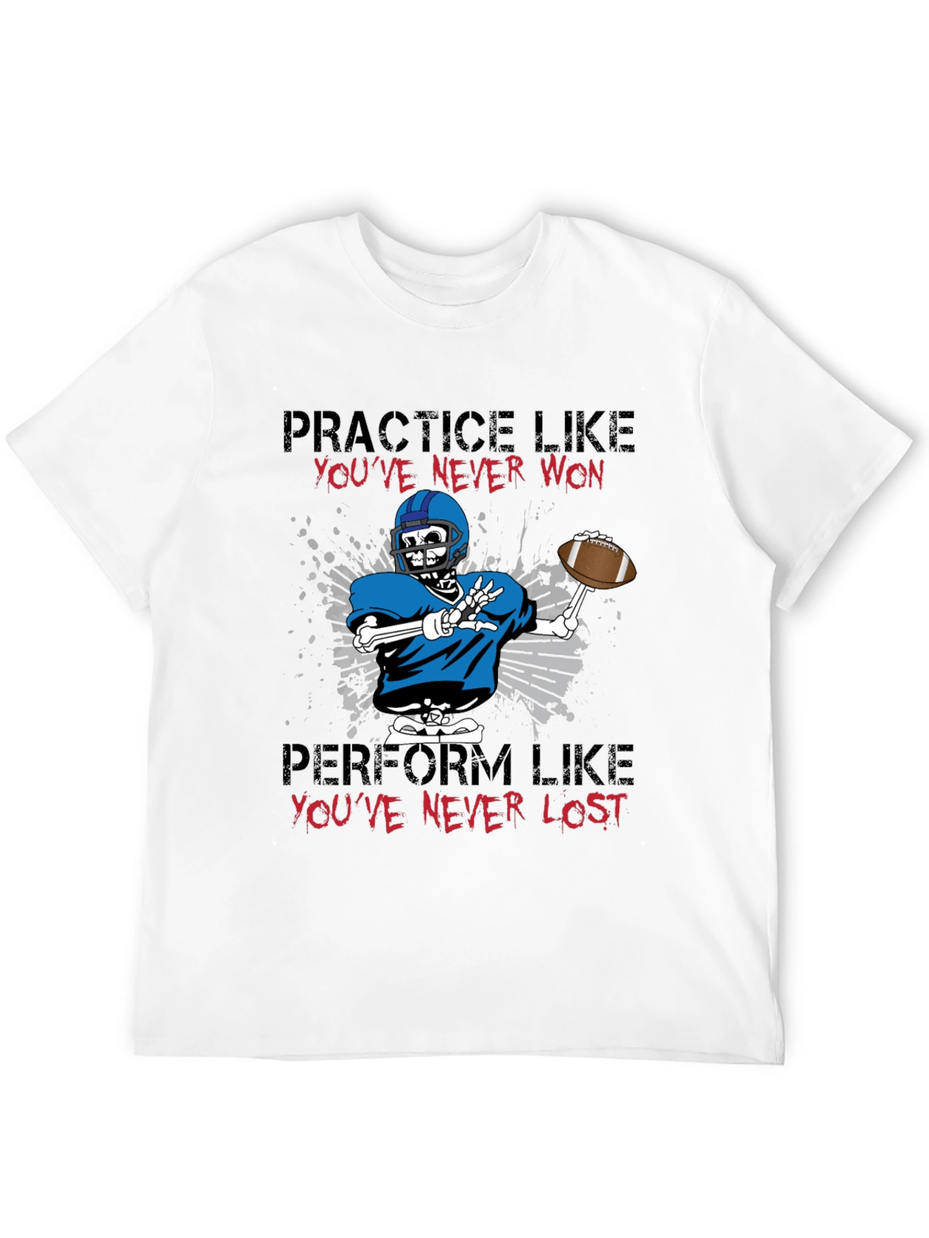 Football Skeleton Graphic T-Shirt