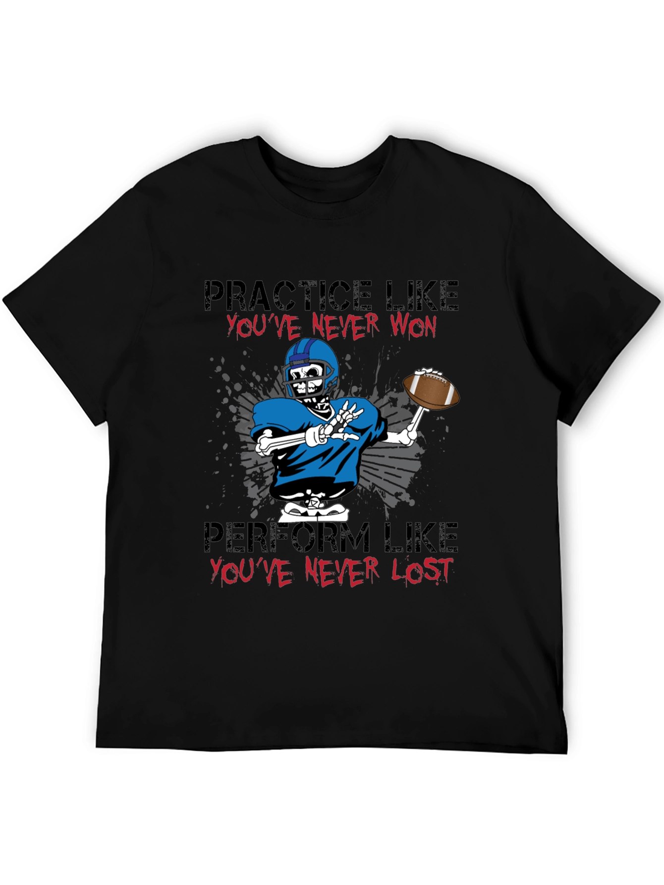 Football Skeleton Graphic T-Shirt