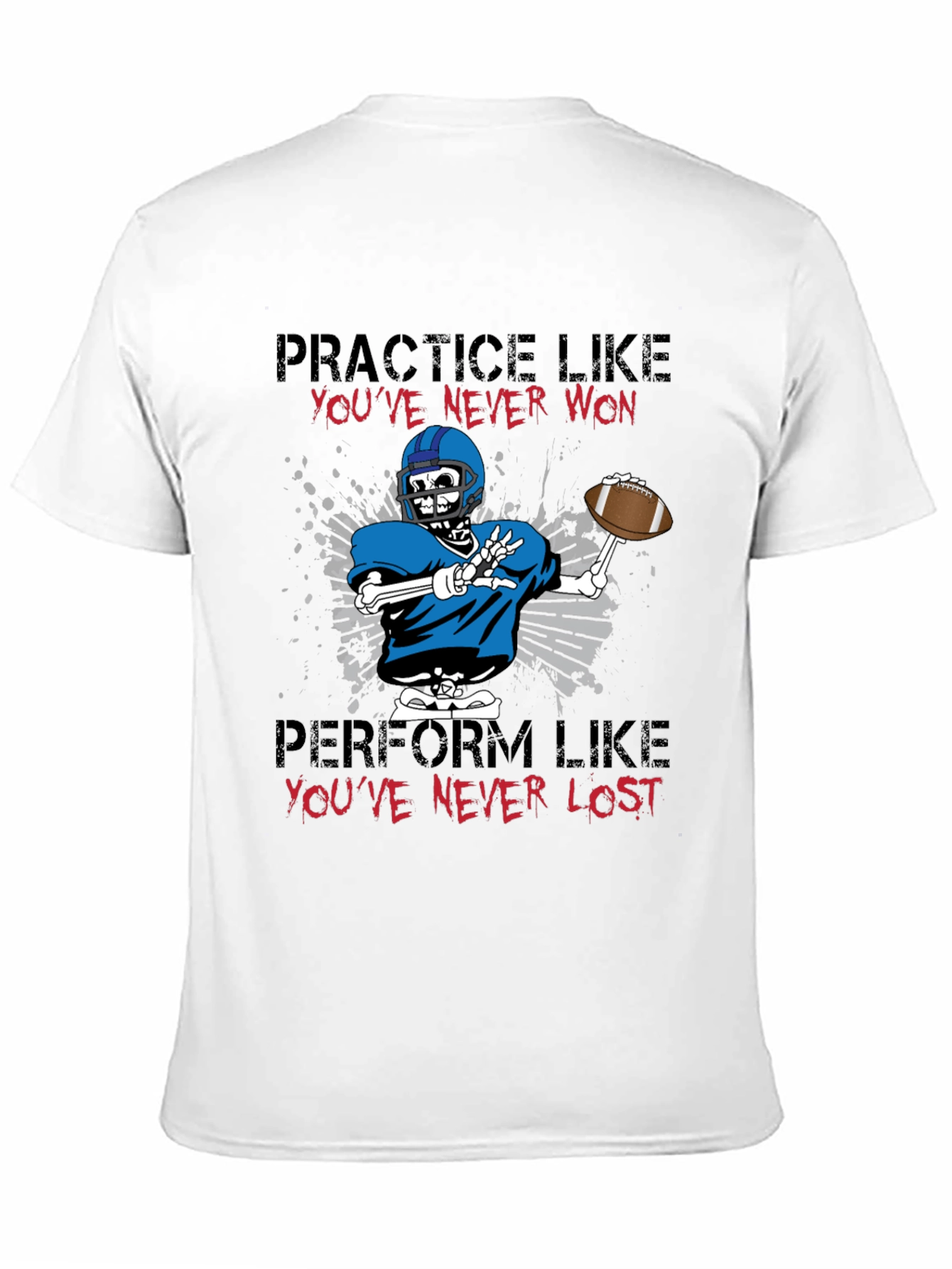 Football Skeleton Graphic T-Shirt