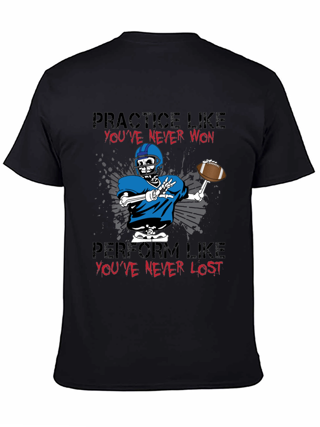 Football Skeleton Graphic T-Shirt