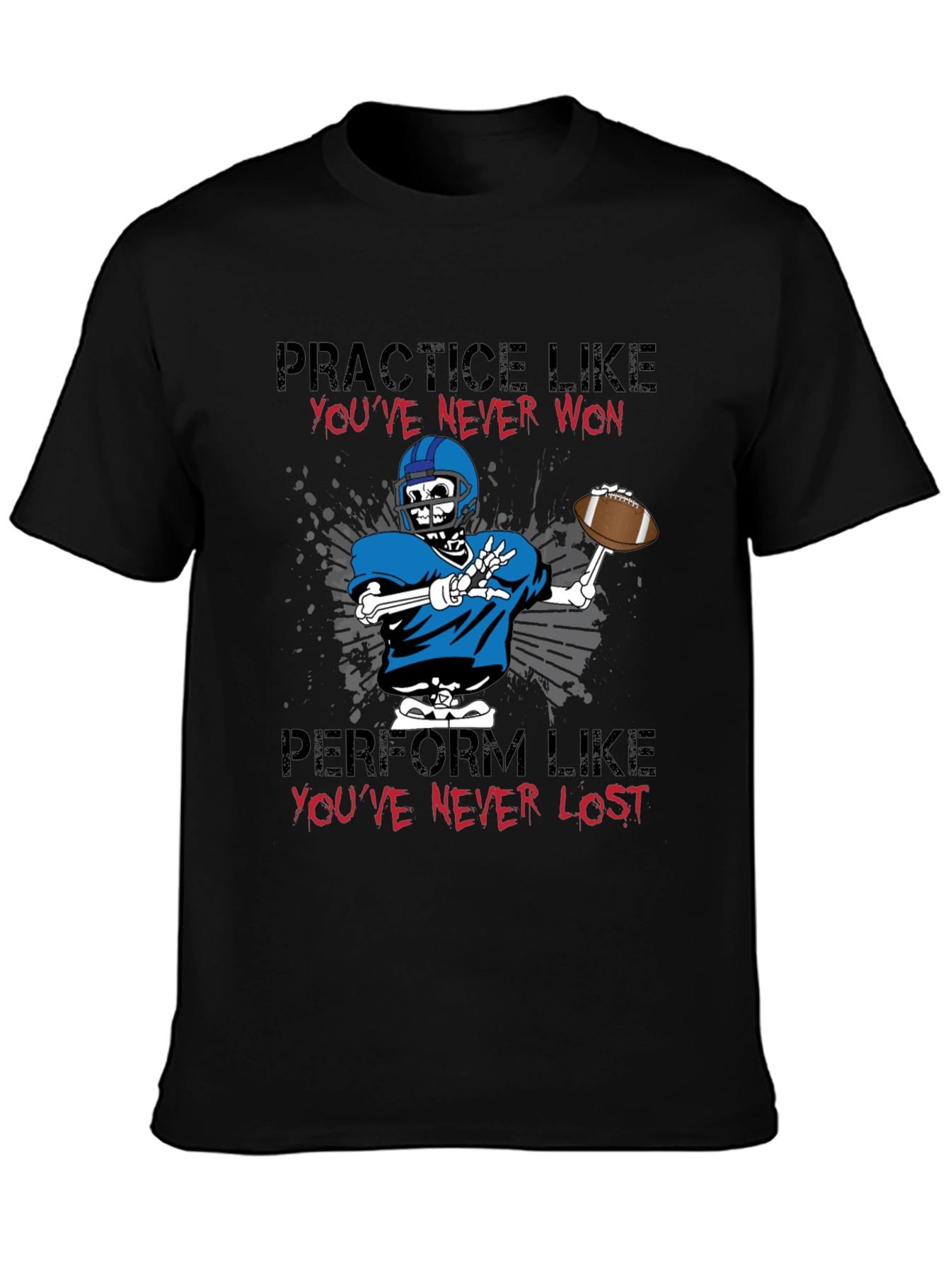 Football Skeleton Graphic T-Shirt